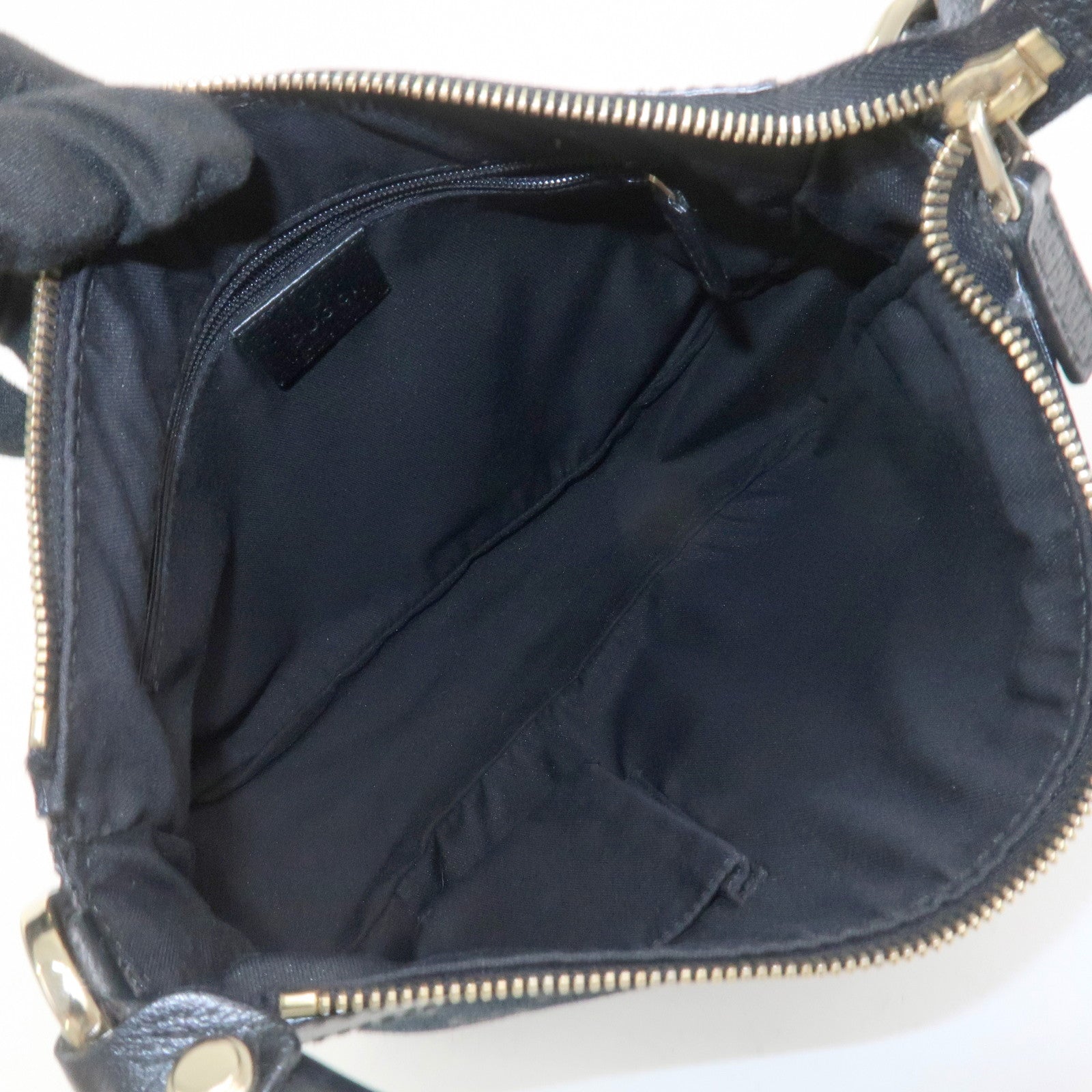 GUCCI GG Monogram Canvas Shoulder Bag Hand Bag Black 146244