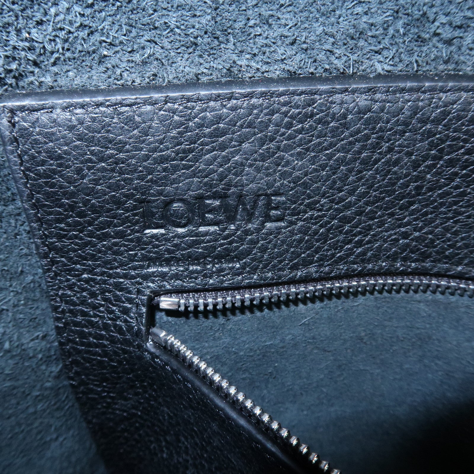 LOEWE Anagram Logo Leather Shoulder Bag Crossbody Bag Black