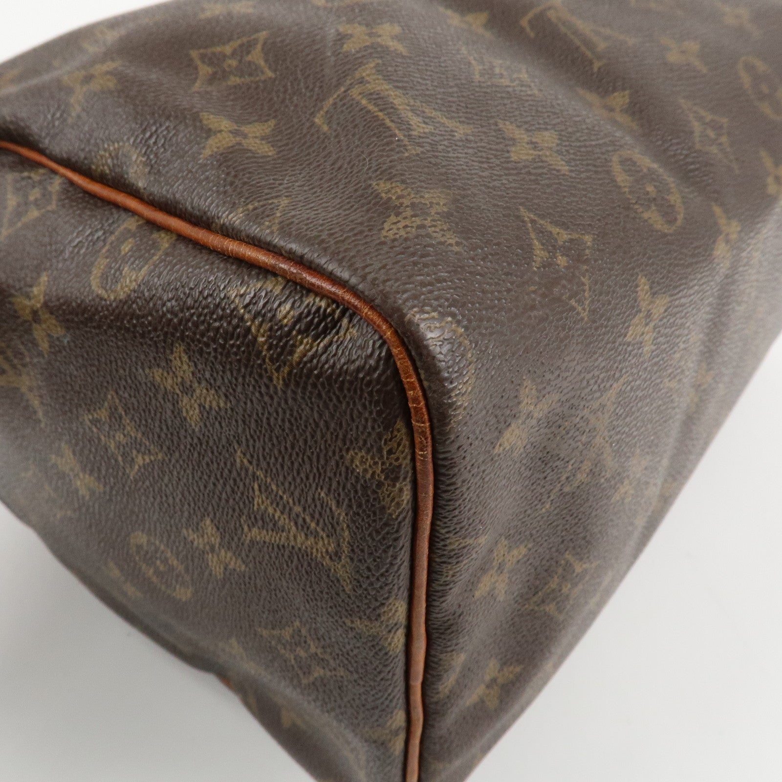 Louis Vuitton Monogram Speedy 30 Boston Bag Hand Bag Brown M41526 Used