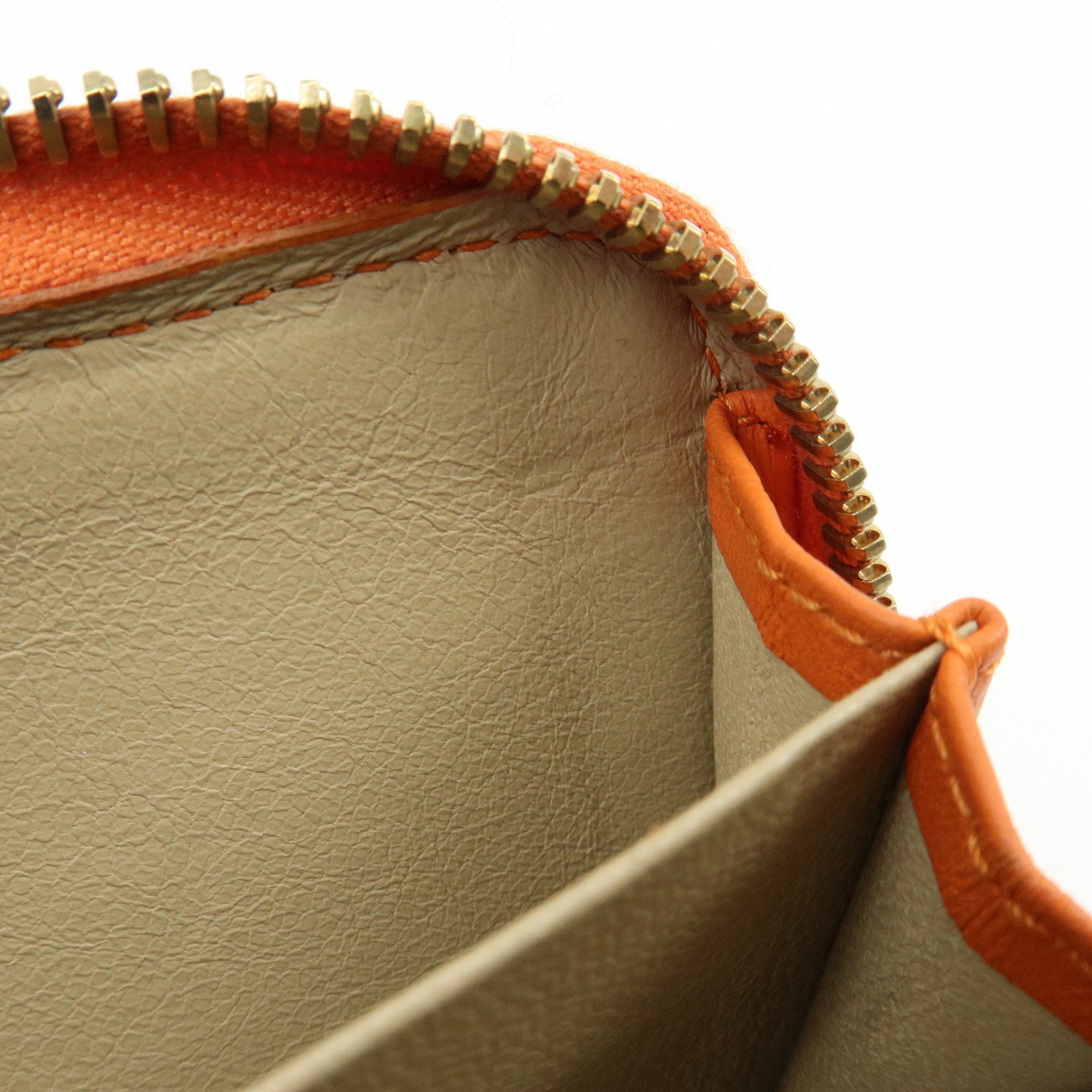 BOTTEGA VENETA Intrecciato Lamb Skin Coin Case Orange 114075