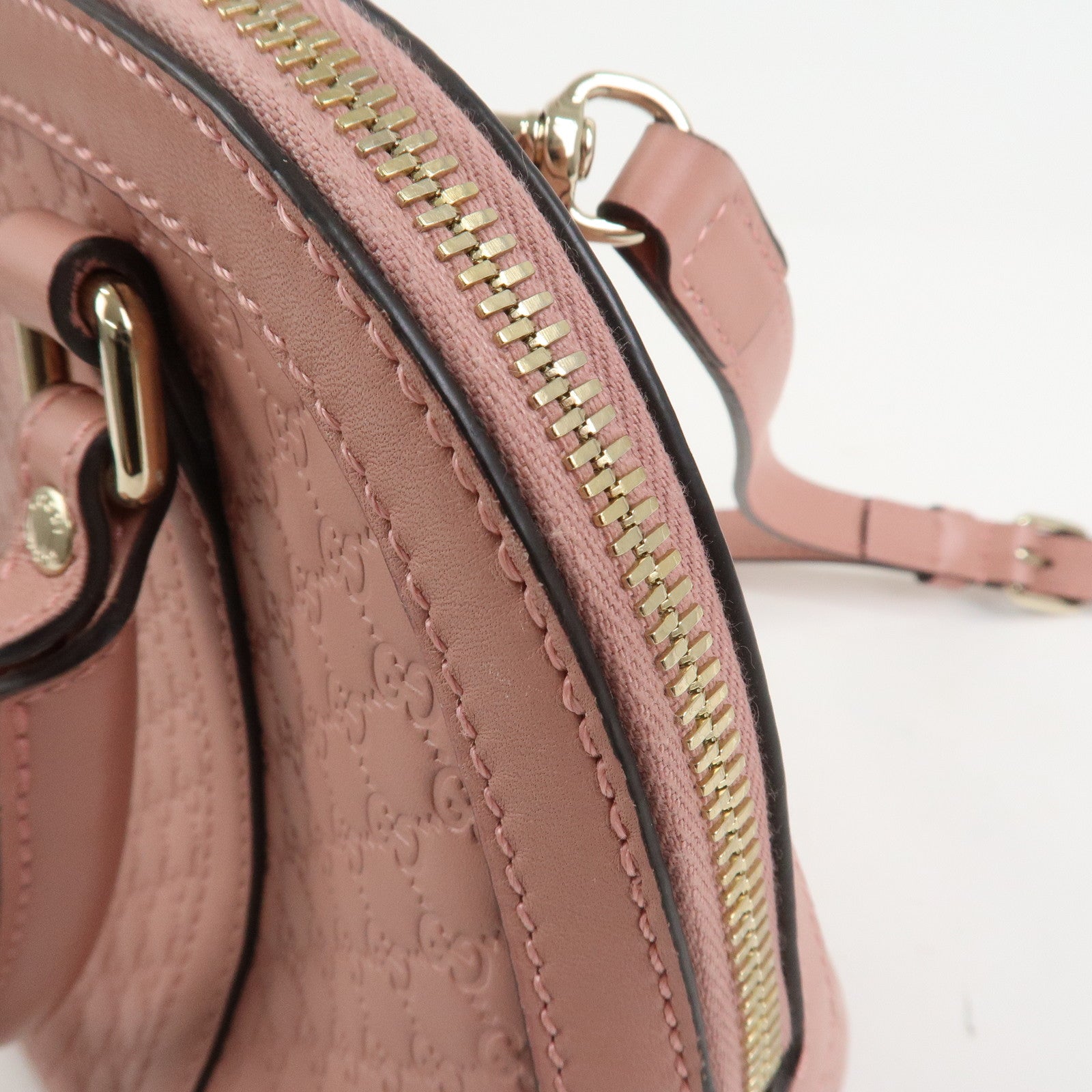 GUCCI Micro Guccissima Leather 2Way Hand Shoulder Bag Pink 449654