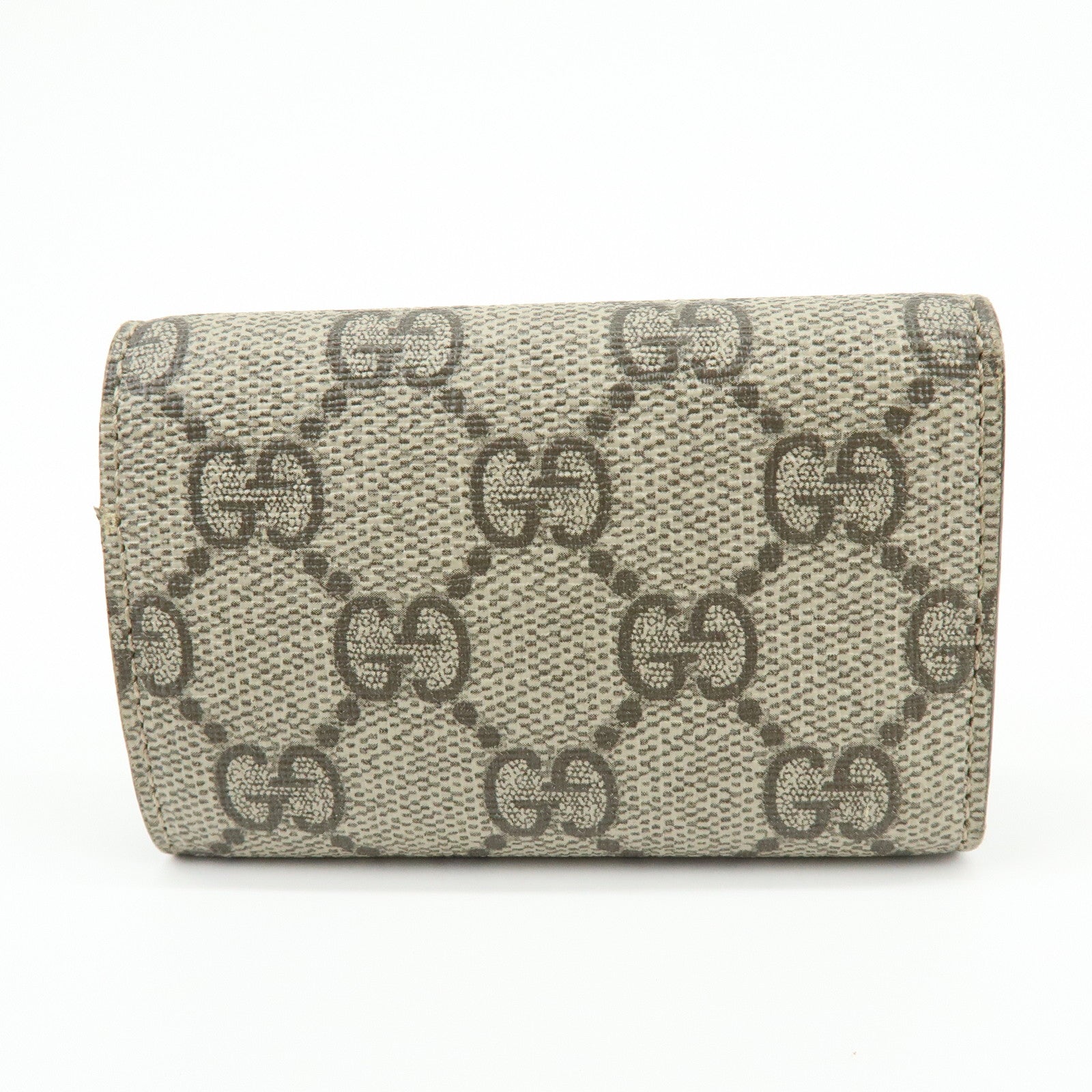 GUCCI Interlocking G GG Supreme 6 Rings Key Case Beige 212111