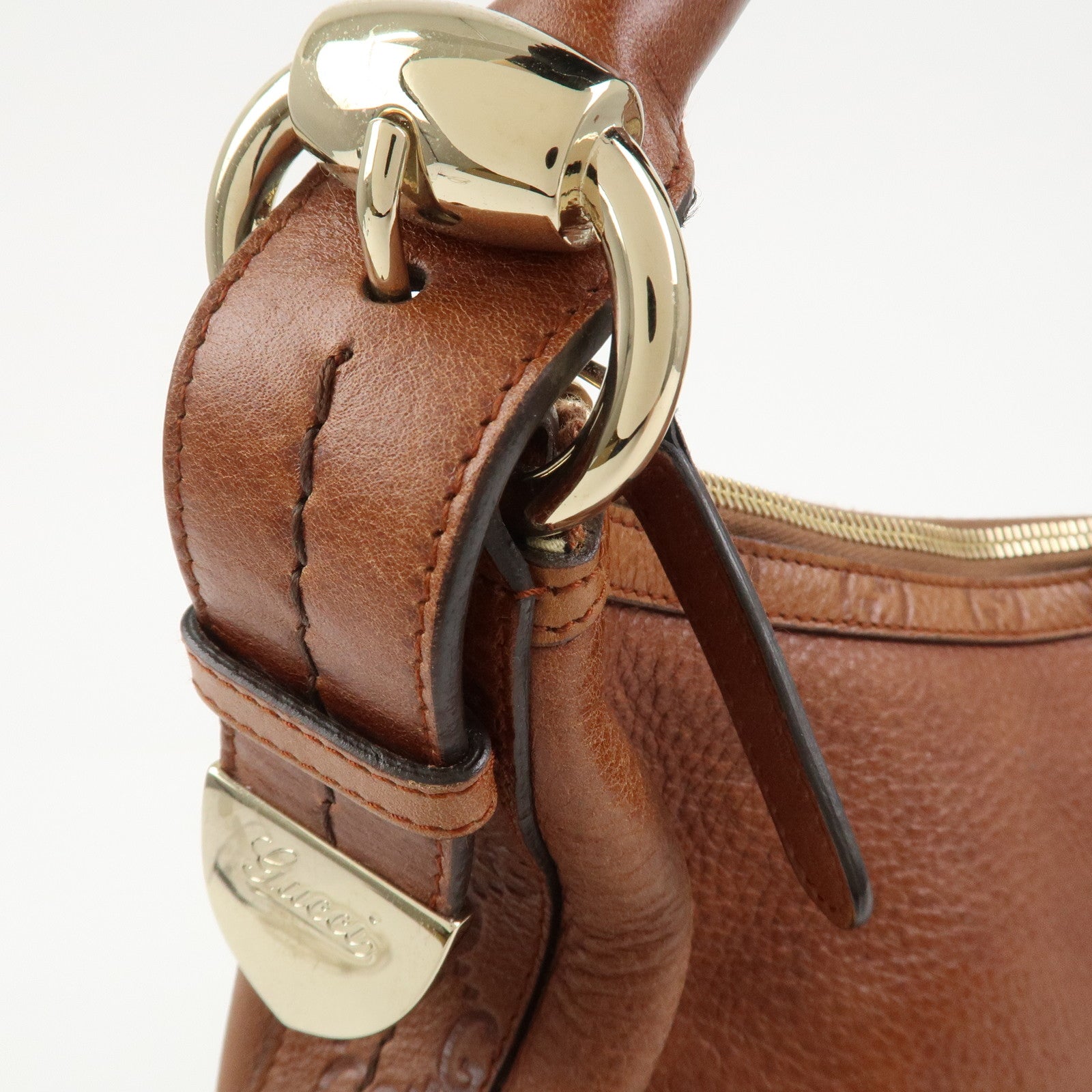 GUCCI Guccissima Leather Shoulder Bag Hand Bag Brown 181515