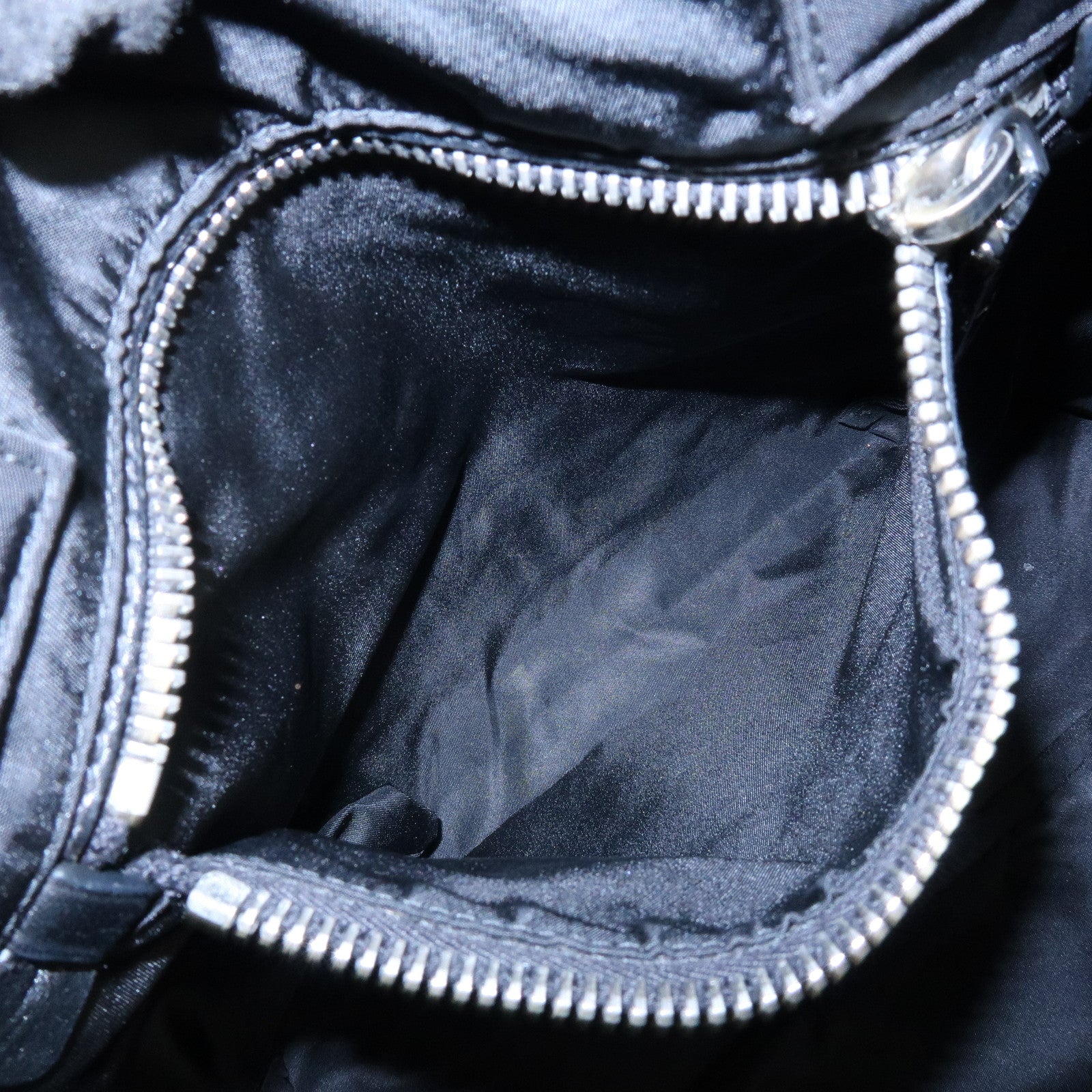 PRADA Triangle Logo Plaid Nylon Leather 2Way Bag Hand Shoulder Bag