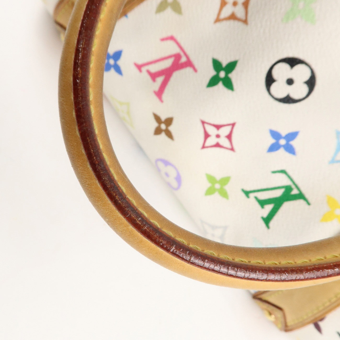 Louis Vuitton Monogram Multicolor Priscilla Hand Bag Blanc M40096 Used