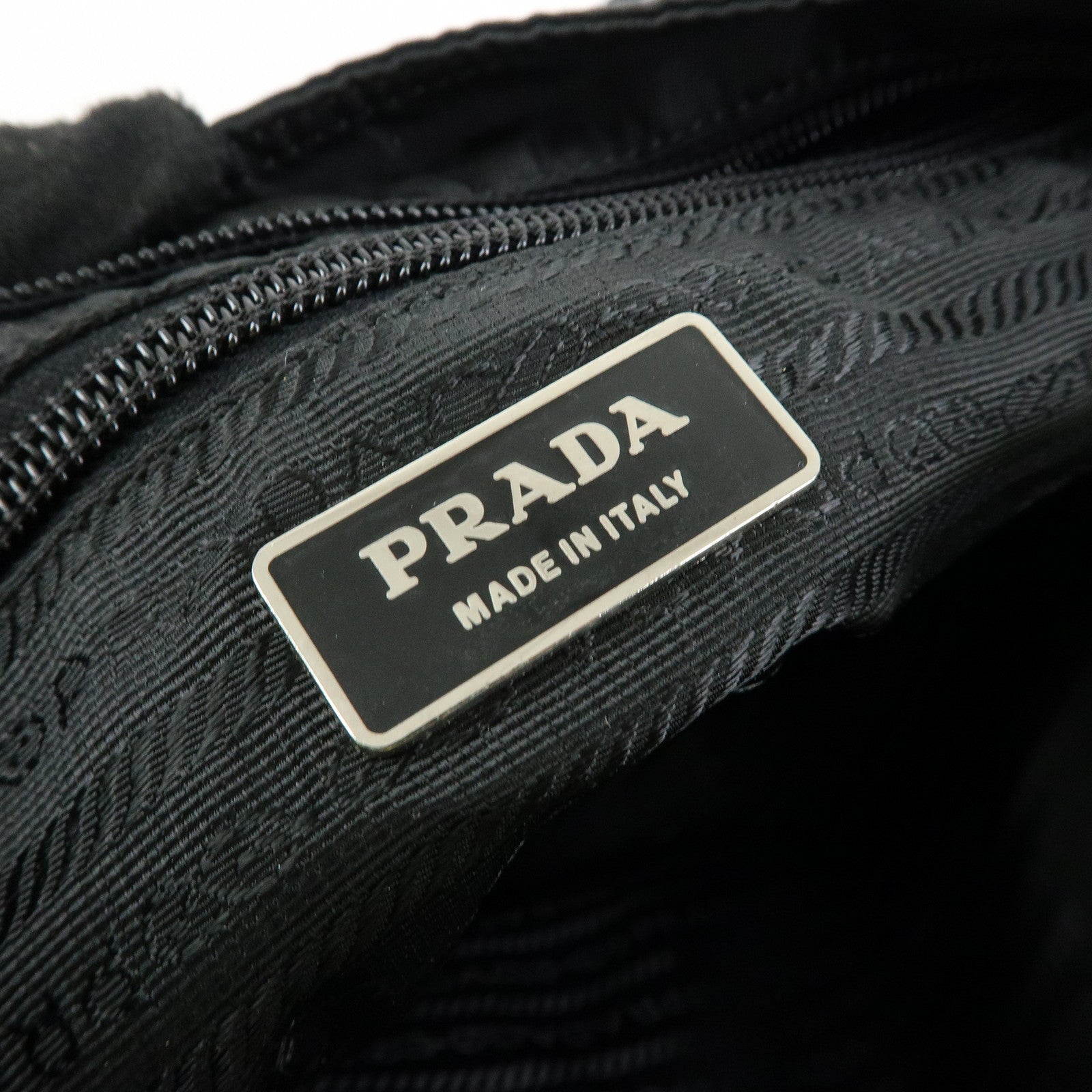 PRADA Triangle Logo Nylon Shoulder Bag Crossbody Bag Black