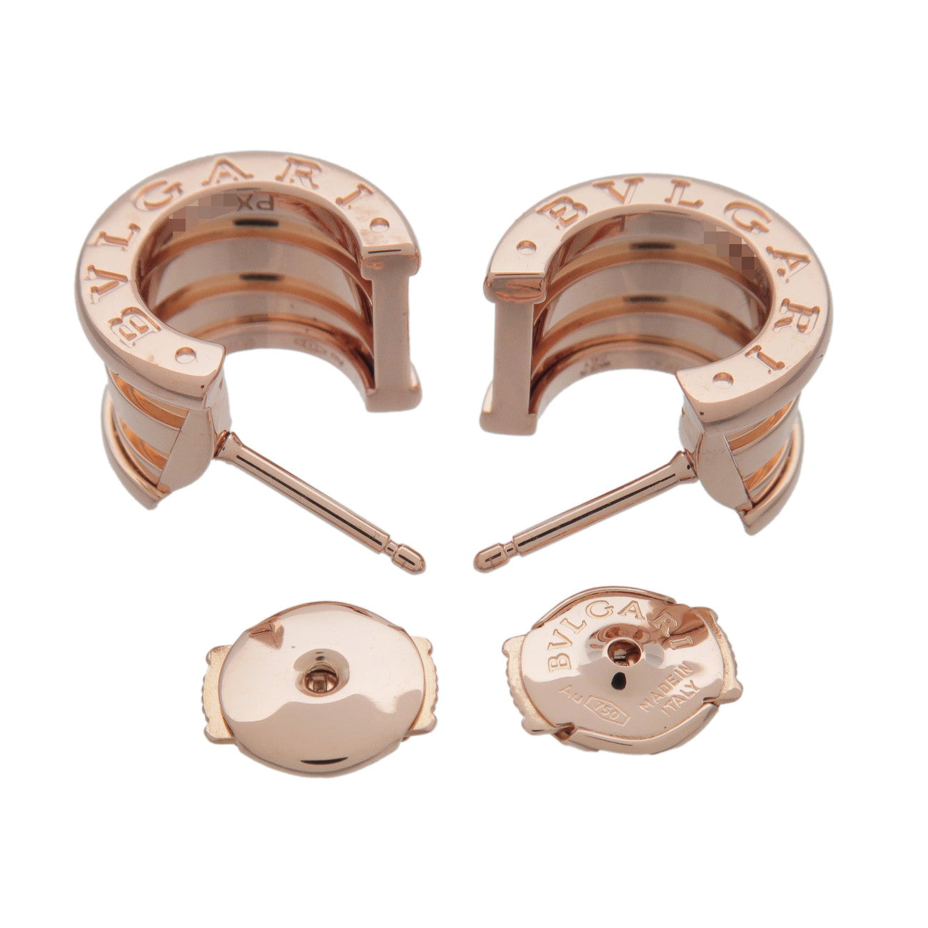 BVLGARI B-zero1 Hoop Earrings K18 750PG Rose Gold