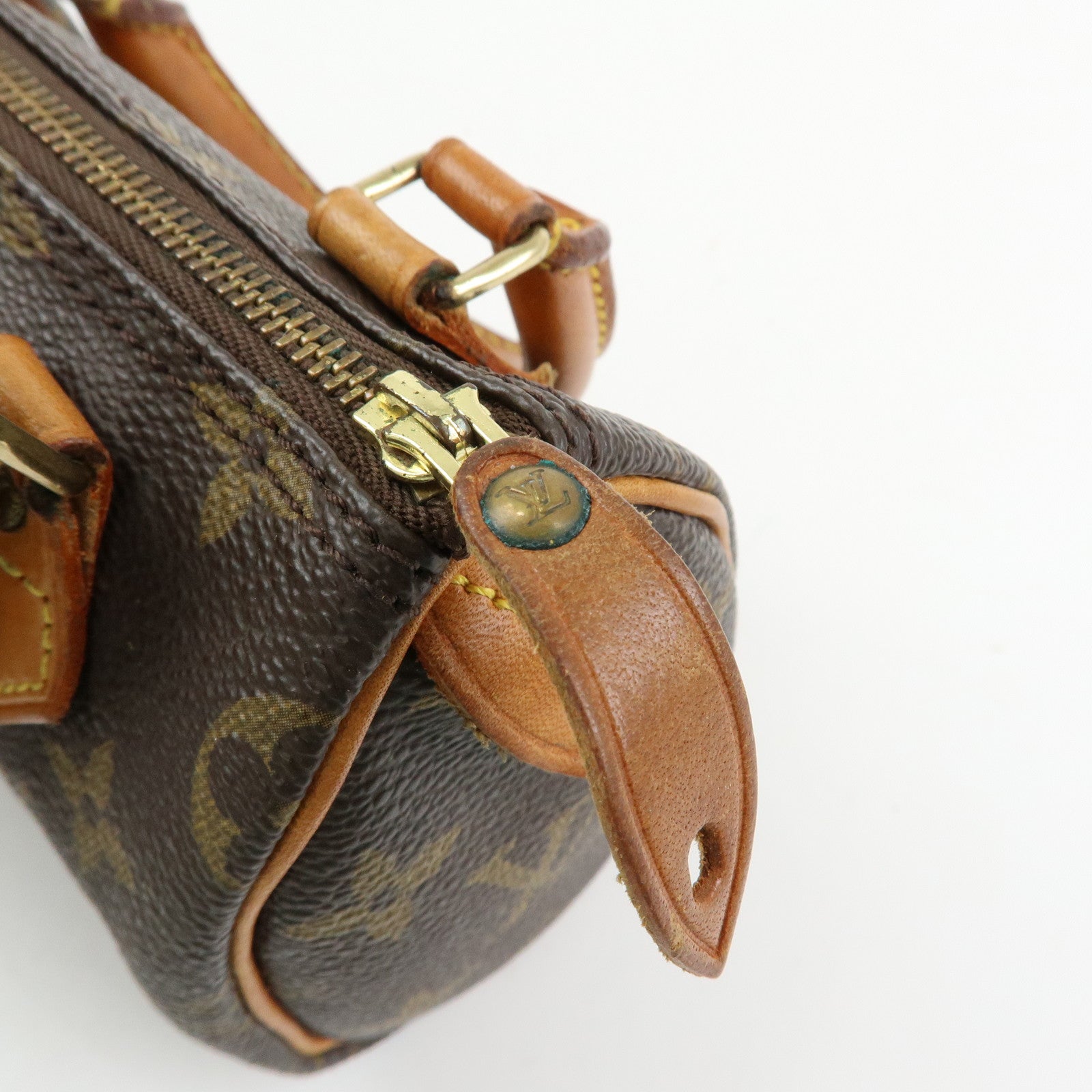 Louis Vuitton Monogram Mini Speedy Hand Bag Brown M41534