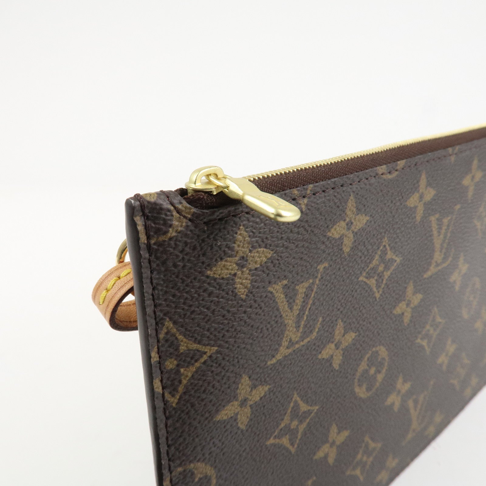 Louis Vuitton Monogram Pouch For Neverfull MM Brown Fuchsia Used