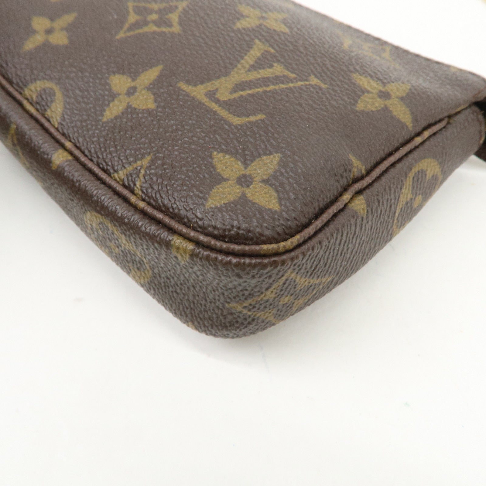 Louis Vuitton Monogram Mini Pochette Accessoires Hand Bag M58009