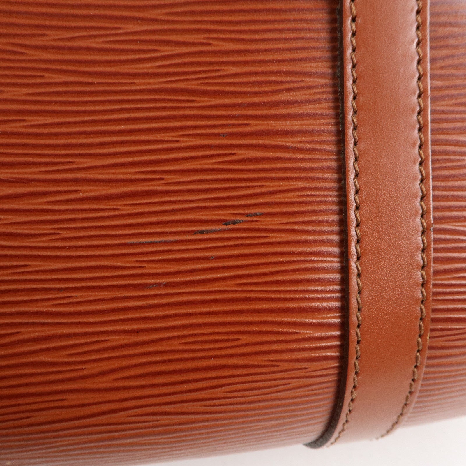 Louis Vuitton Epi Leather Soufflot Hand Bag Kenya Brown M52223
