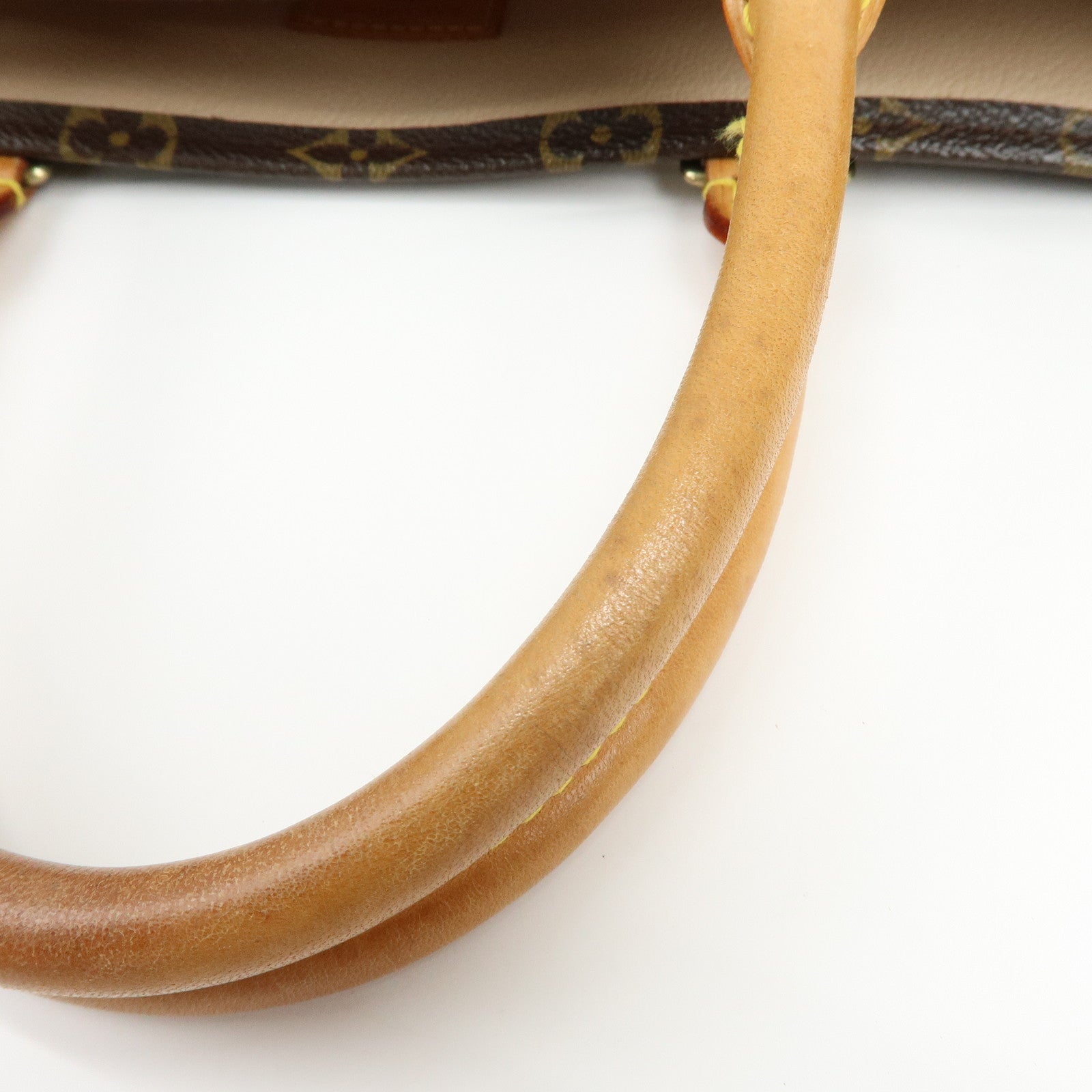 Louis Vuitton Monogram Sac Plat Tote Bag Hand Bag Brown M51140