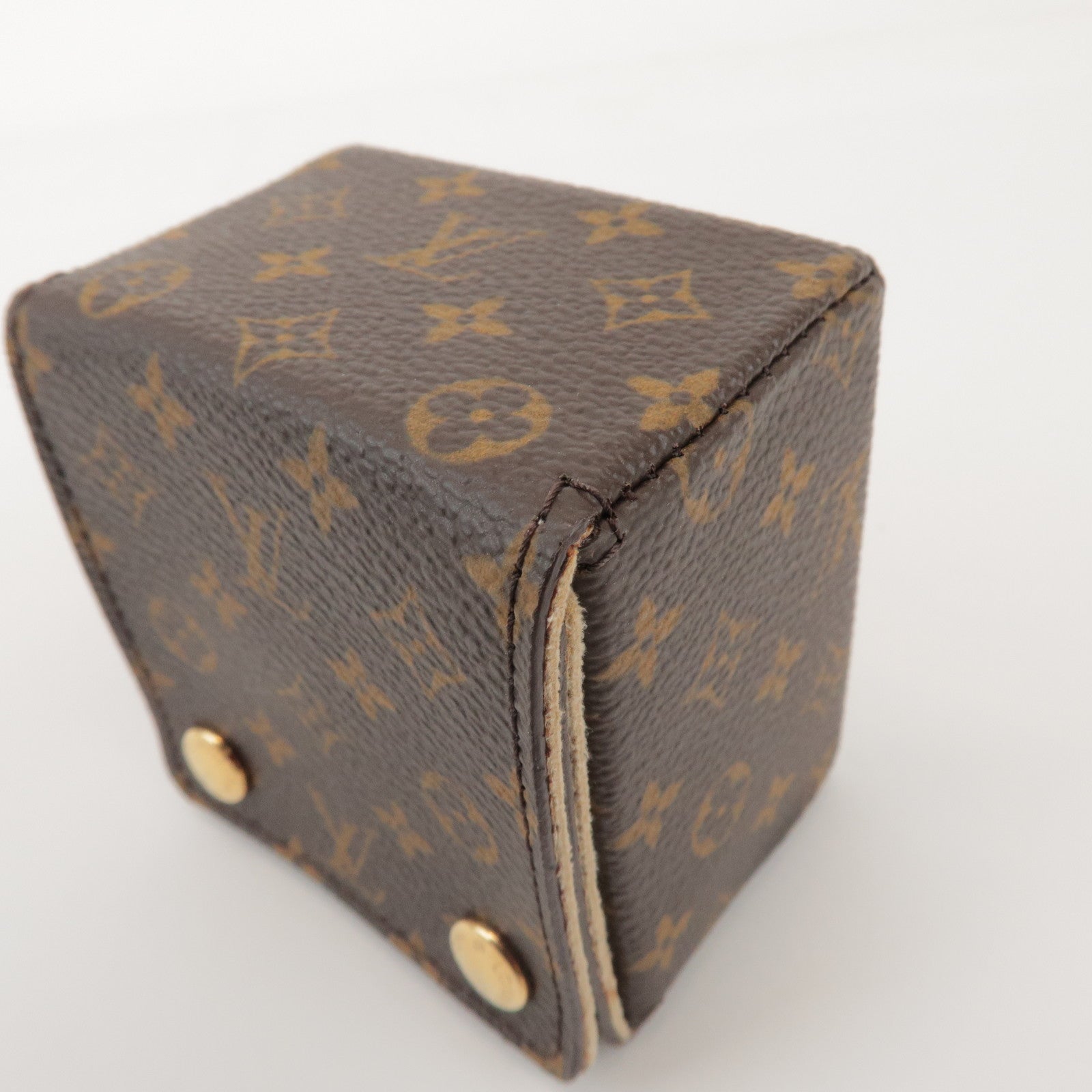 Louis Vuitton Monogram Set of 2 Ring Case Jewelry Case Brown