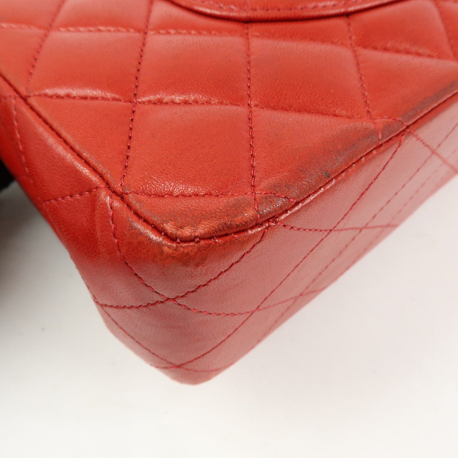 CHANEL COCO Mark Matelasse 25 Double Flap Chain Shoulder Bag A01112