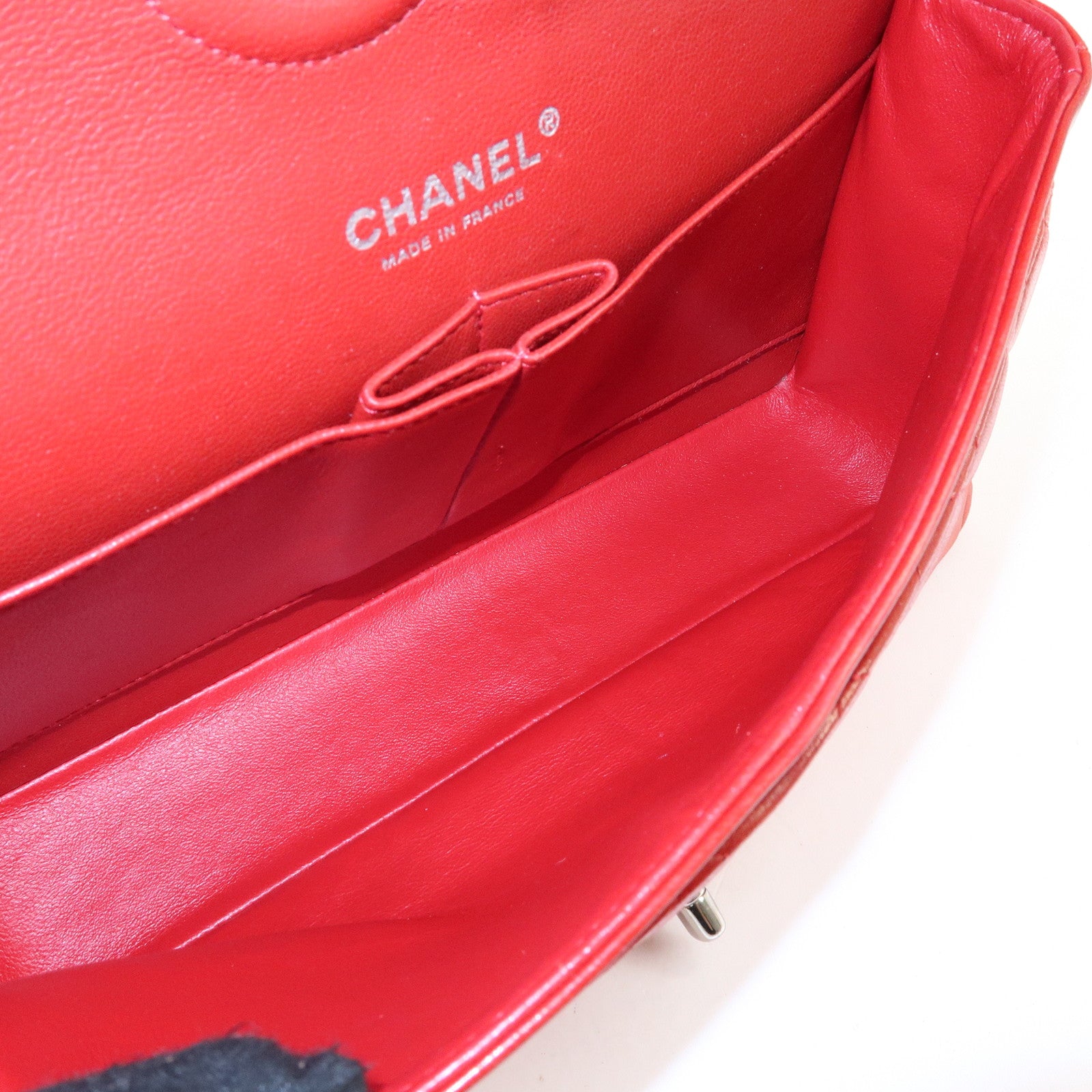 CHANEL COCO Mark Matelasse 25 Double Flap Chain Shoulder Bag A01112