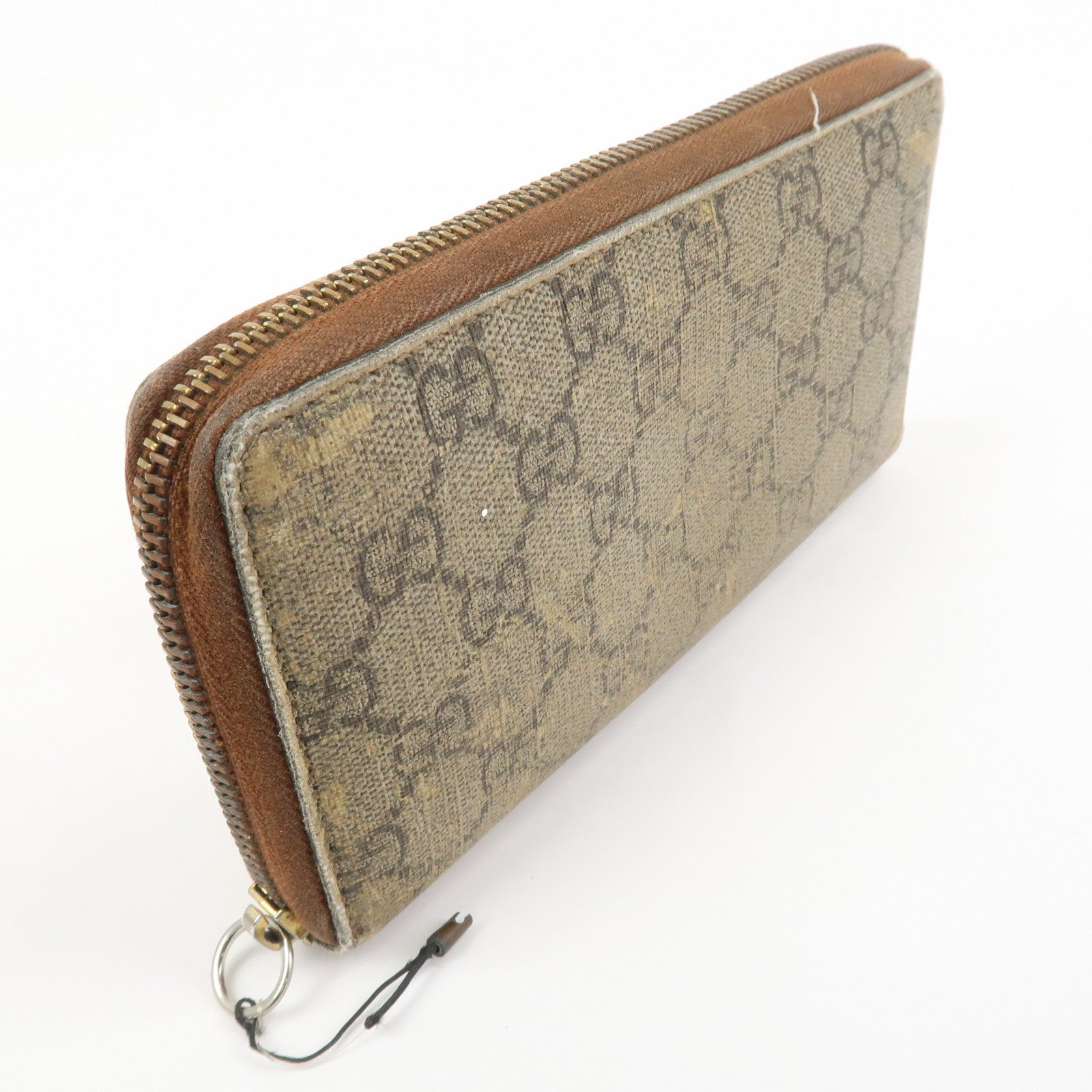 GUCCI Set of 3 Wallet GG Supreme Guccissima Leather Pink Beige