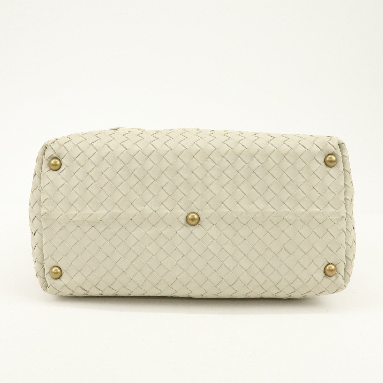 BOTTEGA VENETA Montaigne Intrecciato Leather Boston Bag 173398