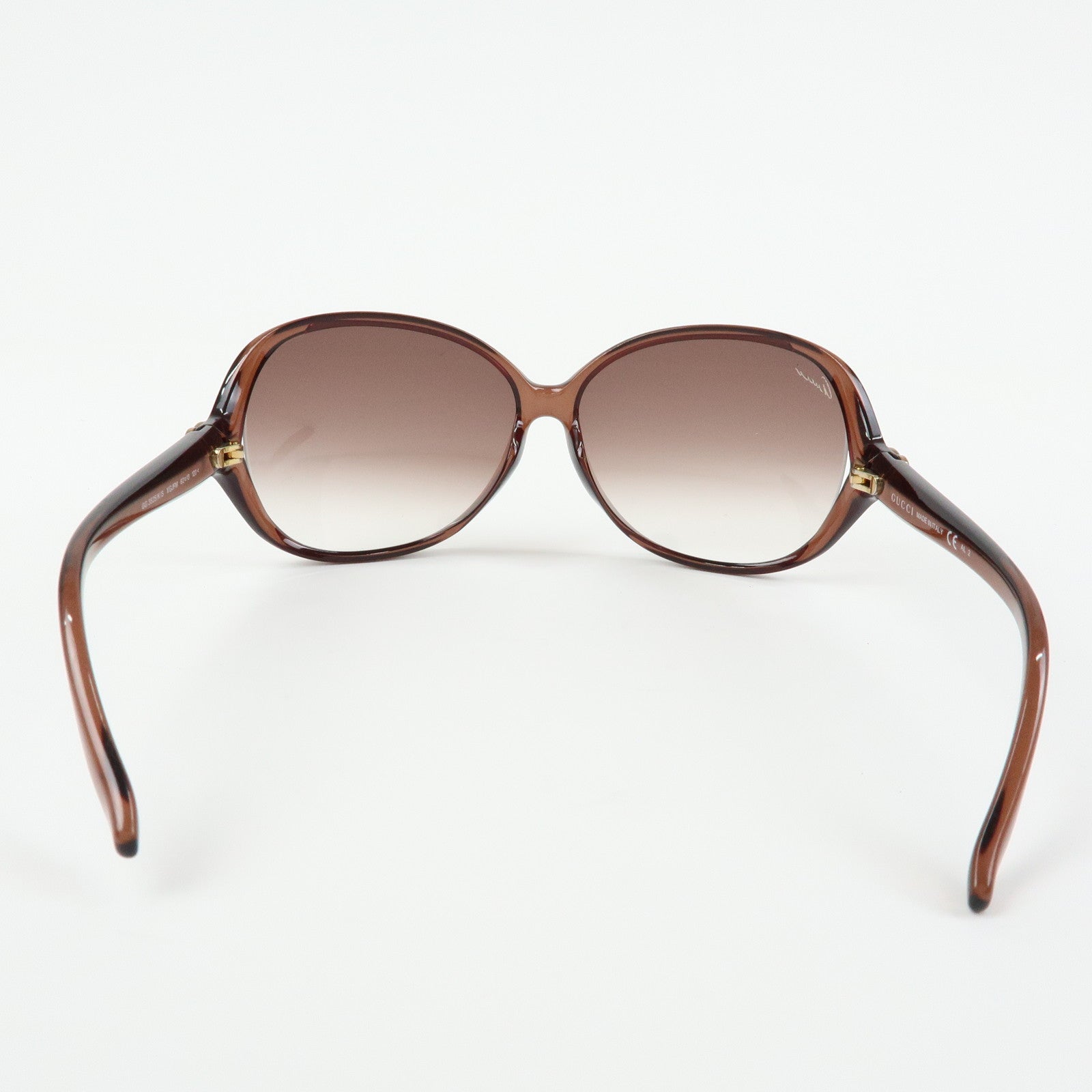 GUCCI Interlocking G Lovery Heart Plastic Sunglasses Brown GG3525