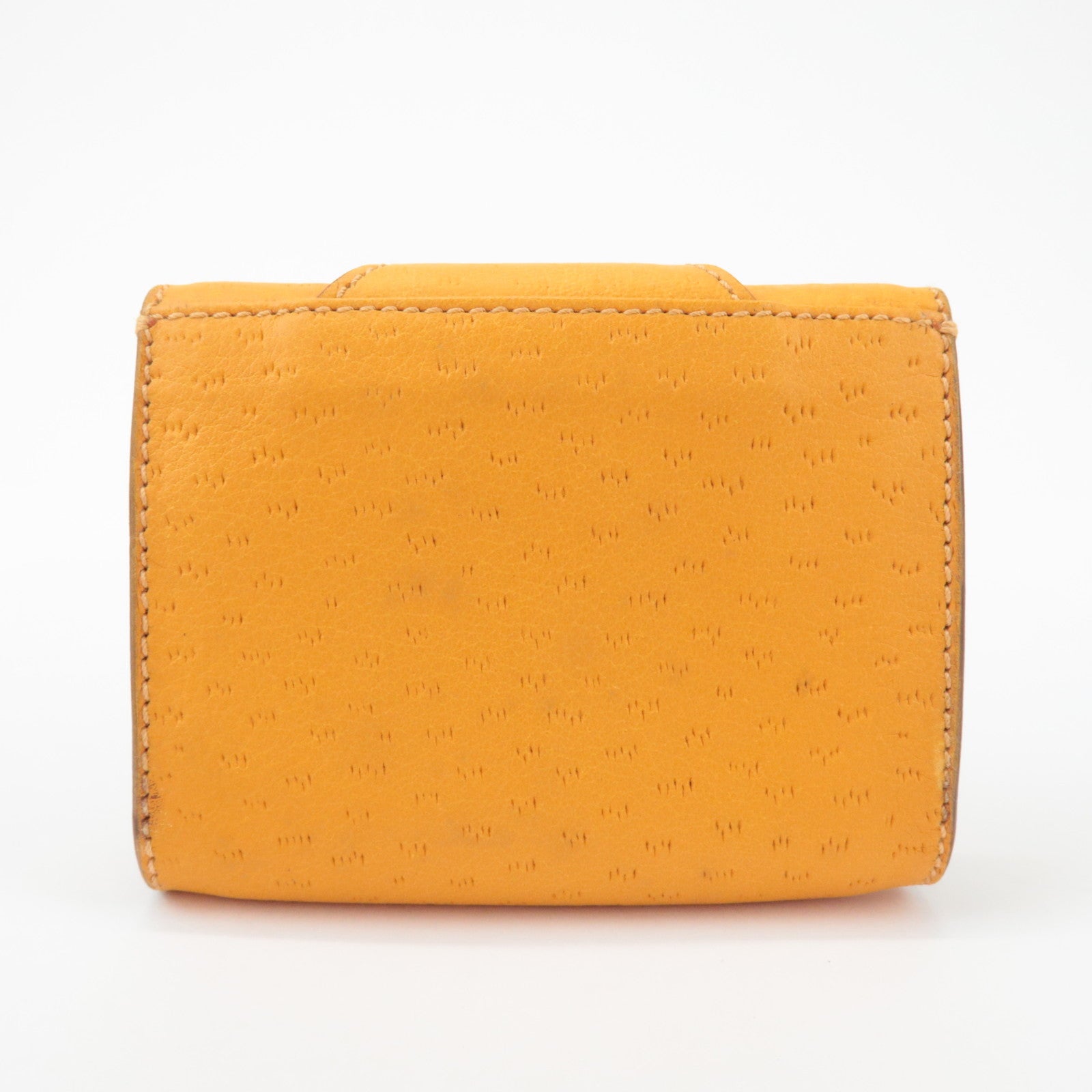 Ferragamo Gancini Leather Coin Case Coin Purse Key Case Orange