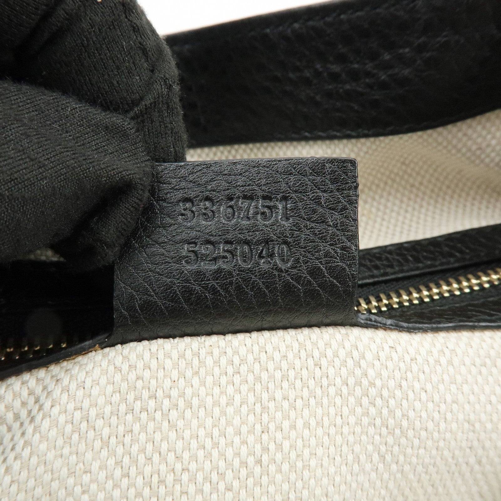 GUCCI SOHO Interlocking G Calf 2Way Hand Shoulder Bag Black 336751