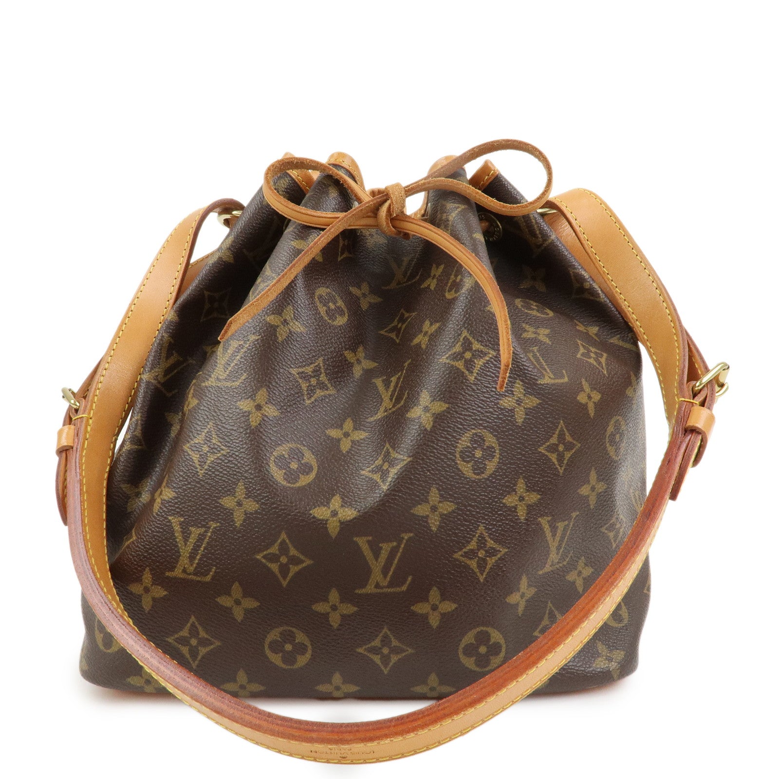 Louis Vuitton Monogram Canvas Petit Noe Shoulder Bag Brown M42226