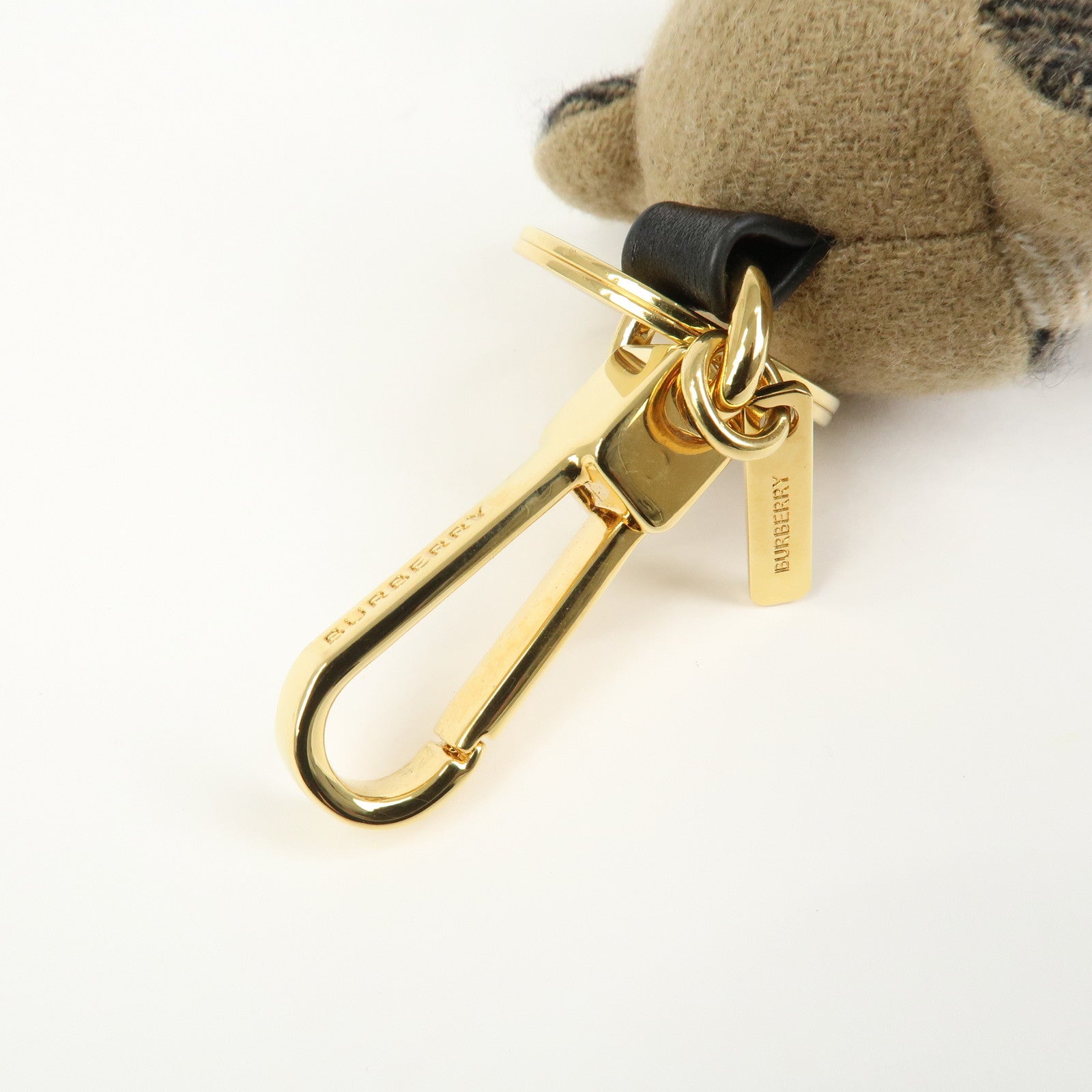 BURBERRY Nova Plaid Thomas Teddy Bear Cashmere Bag Charm Key Holder