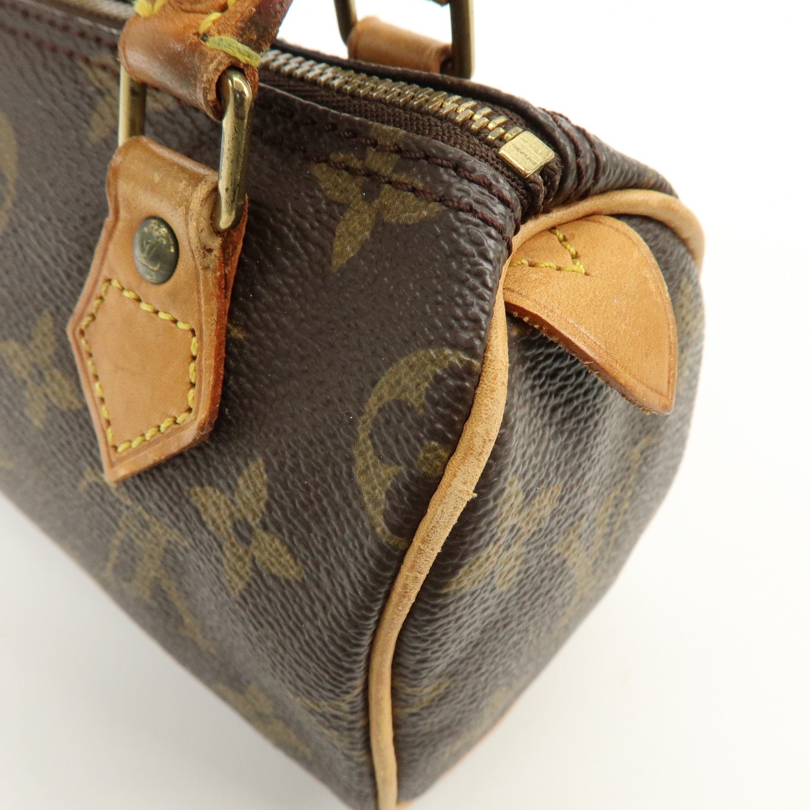 Louis Vuitton Monogram Mini Speedy Hand Bag Brown M41534