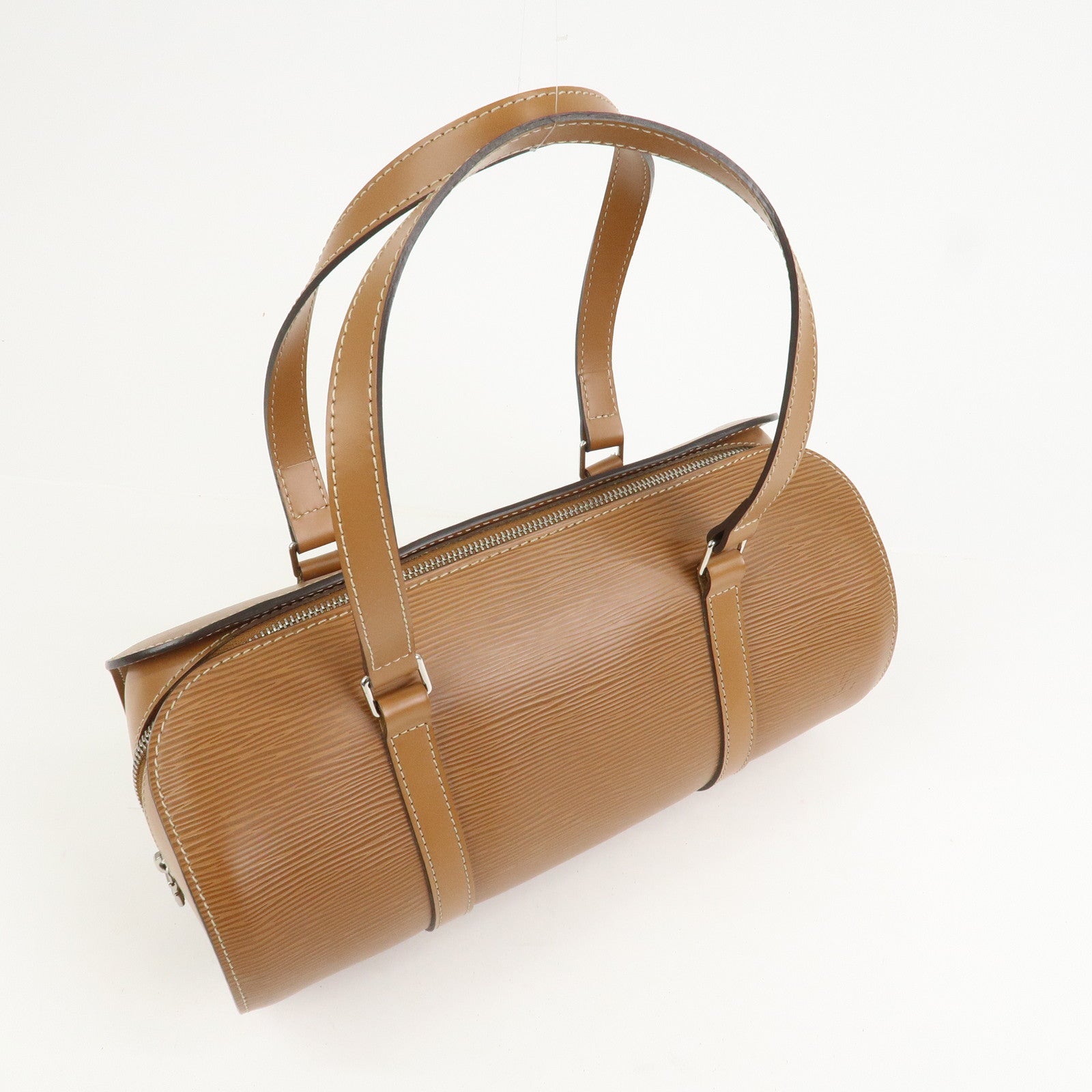 Louis Vuitton Epi Soufflot Hand Bag Shoulder Bag Zipang Gold M52228