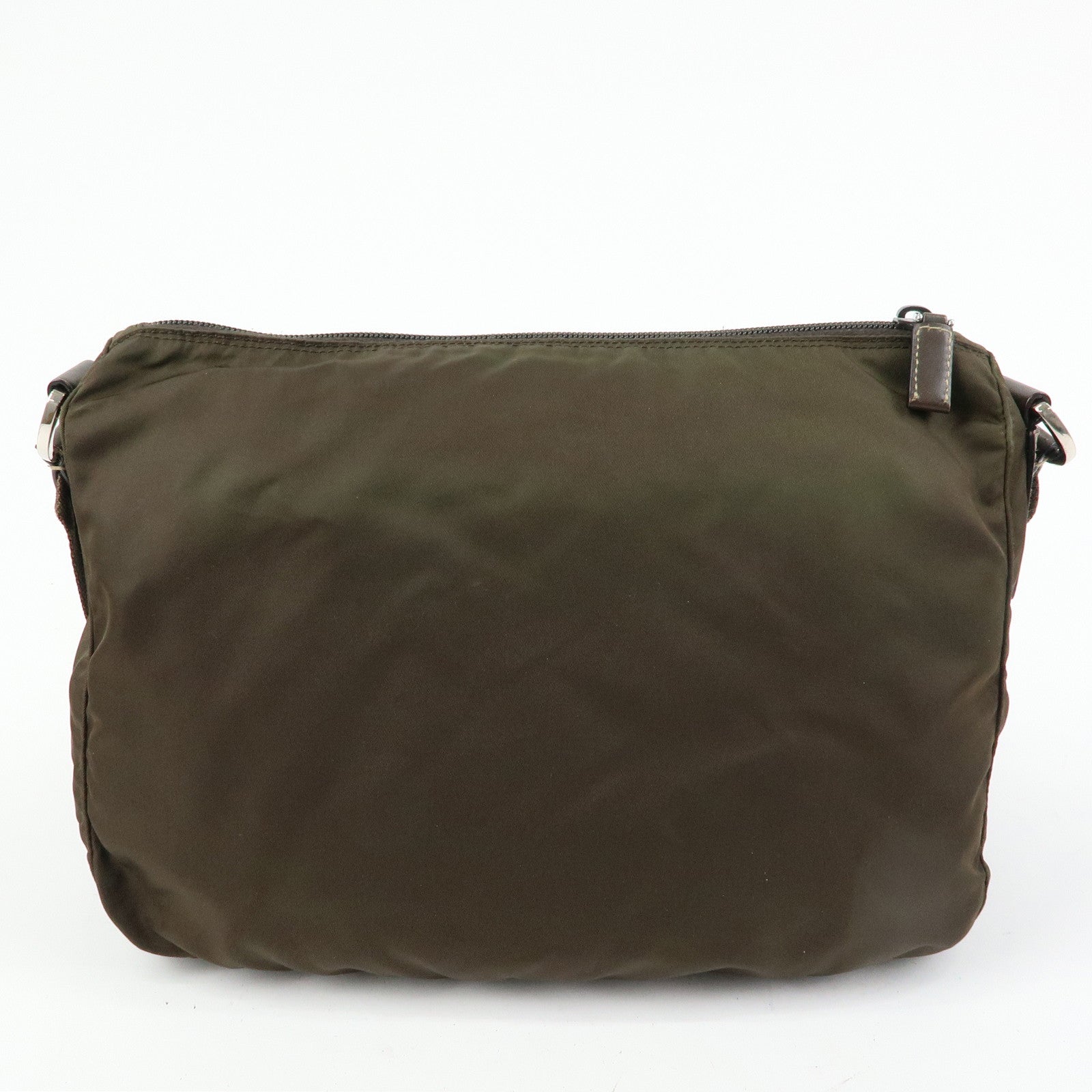 PRADA Tessuto Triangle Logo Shoulder Bag Crossbody Bag TST Khaki