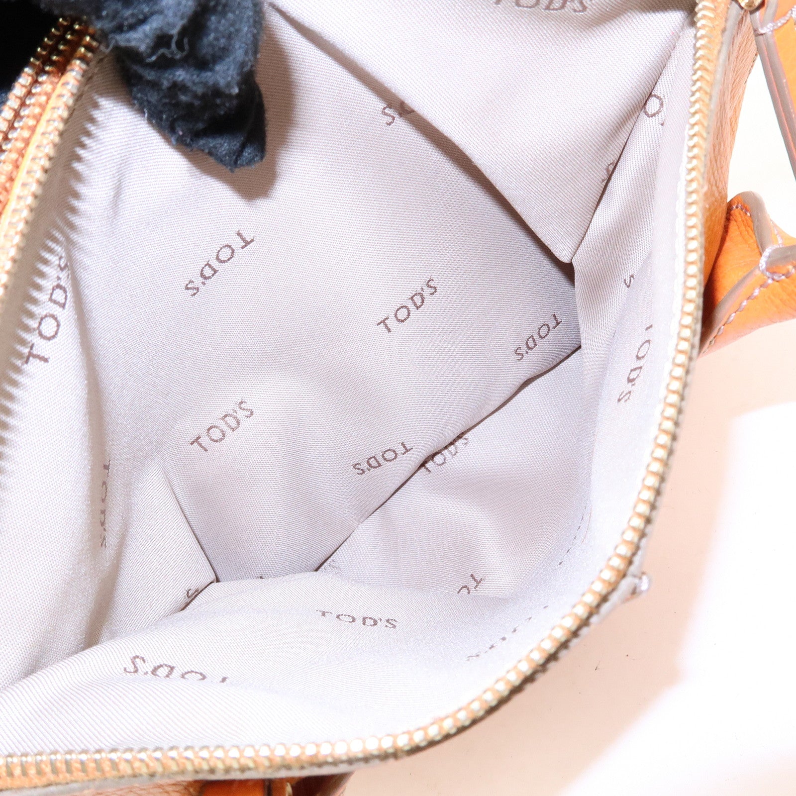 TOD'S D Styling Leather 2Way Bag Hand Bag Shoulder Bag Orange