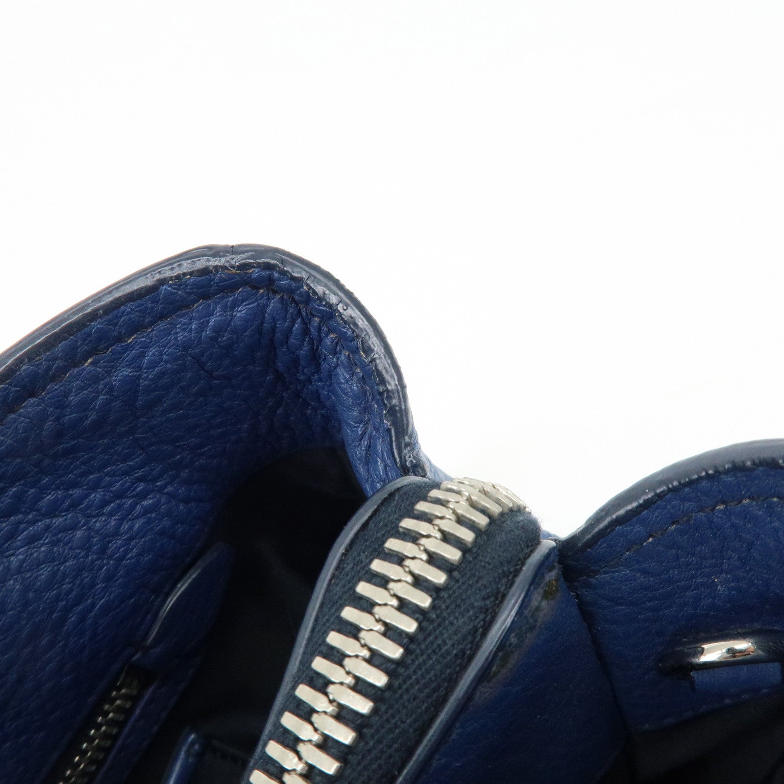MIU MIU Madras Leather 2Way Bag Hand Bag Shoulder Bag Blue