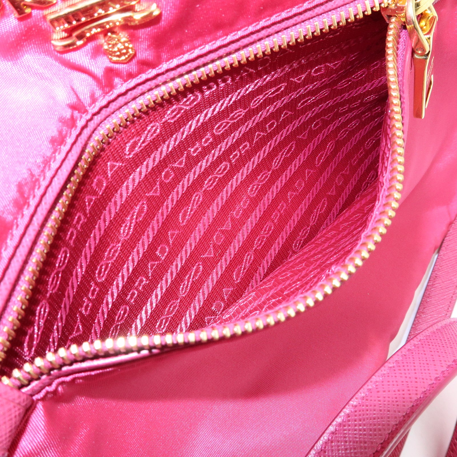 PRADA Tessuto Nylon 2Way Bag Hand Bag Shoulder Bag Pink 1BA843