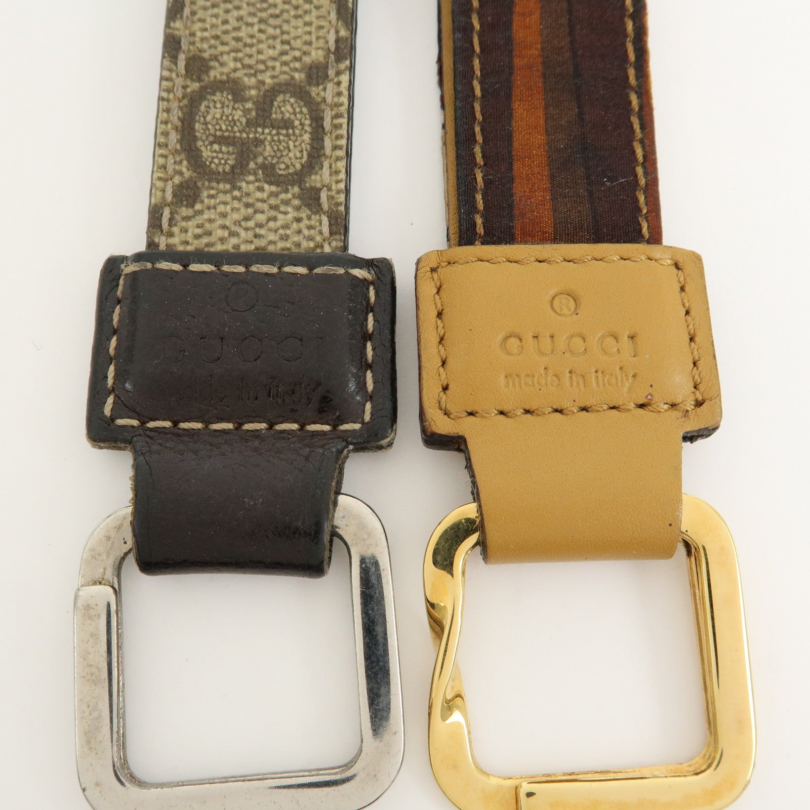 GUCCI Set of 2 Bag Charm Key Holder Brown 042・01・9040/199919