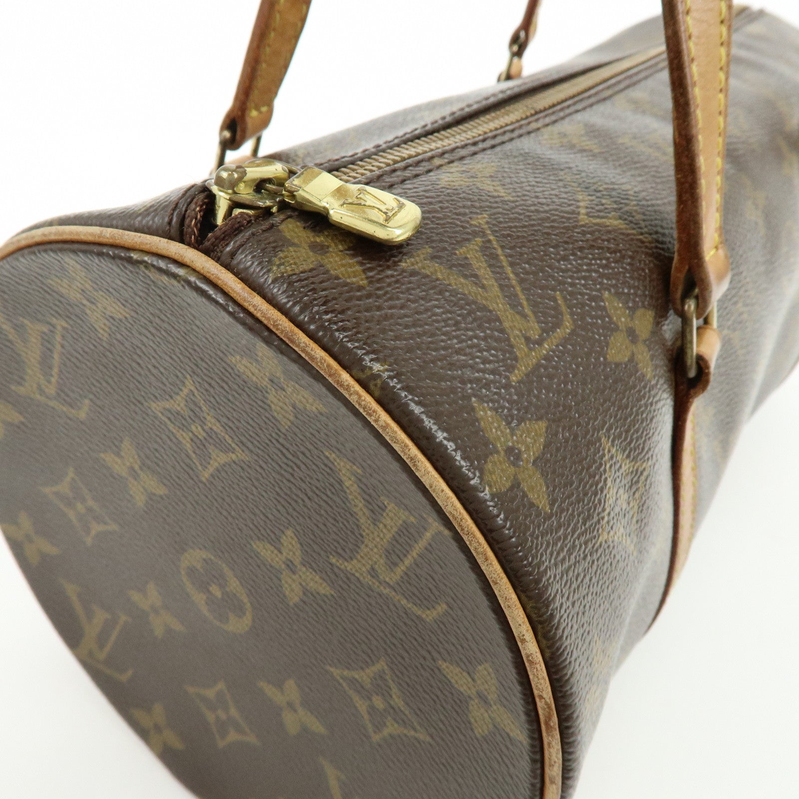 Louis Vuitton Monogram Papillon 30 Hand Bag Brown M51385