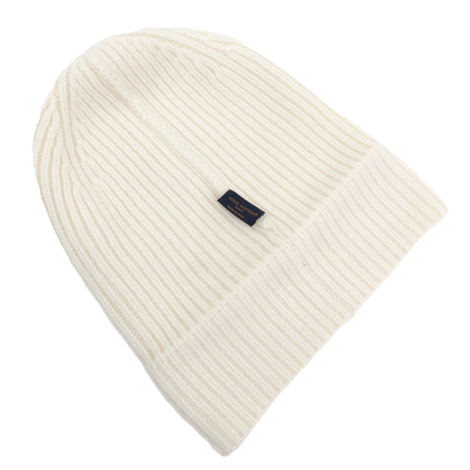 Louis Vuitton Cashmere 100% LV Spark Beanie Blanc M77882