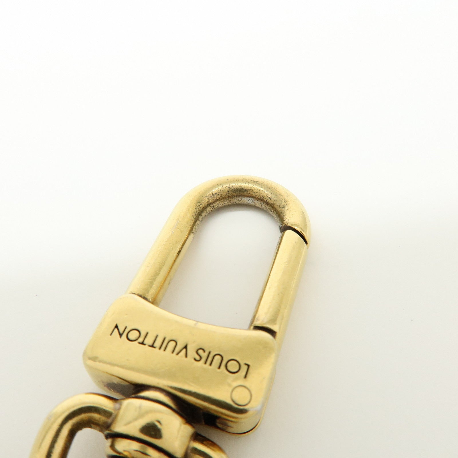 Louis Vuitton LV Lovers Studs Metal Bag Charm Key Chain Gold M01755