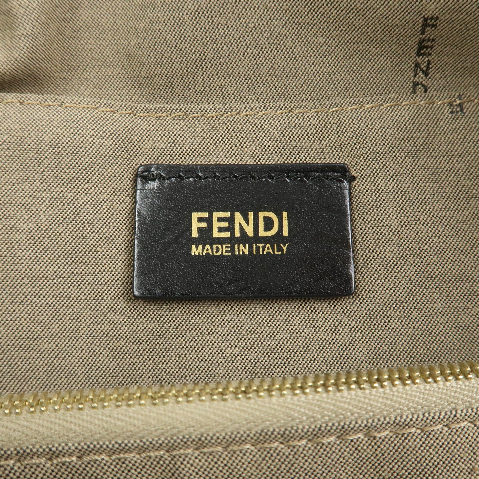 FENDI Chameleon Canvas Patent Leather 2Way Hand Bag Beige 8BL117
