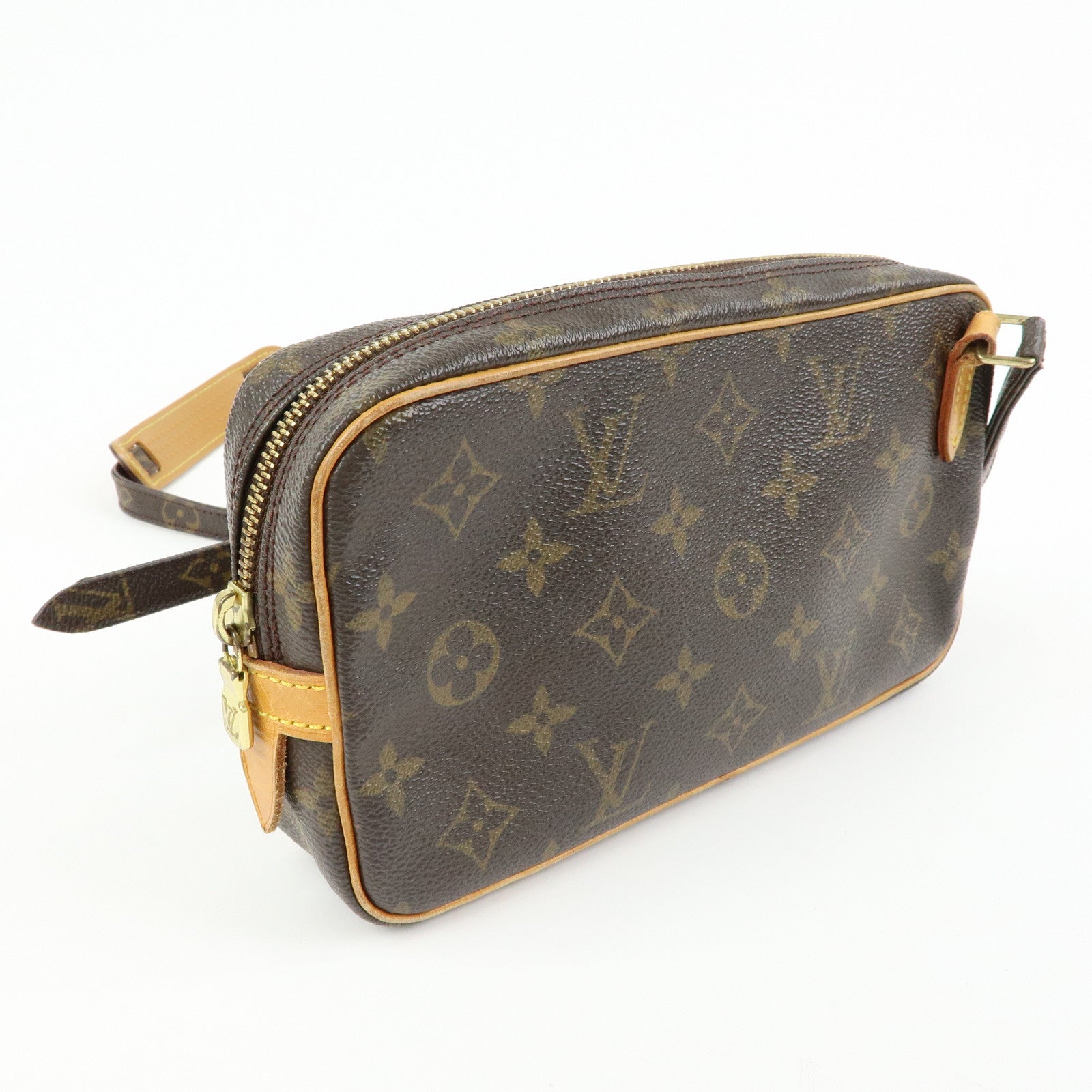 Louis Vuitton Monogram Pochette Marly Bandouliere Bag Brown M51828