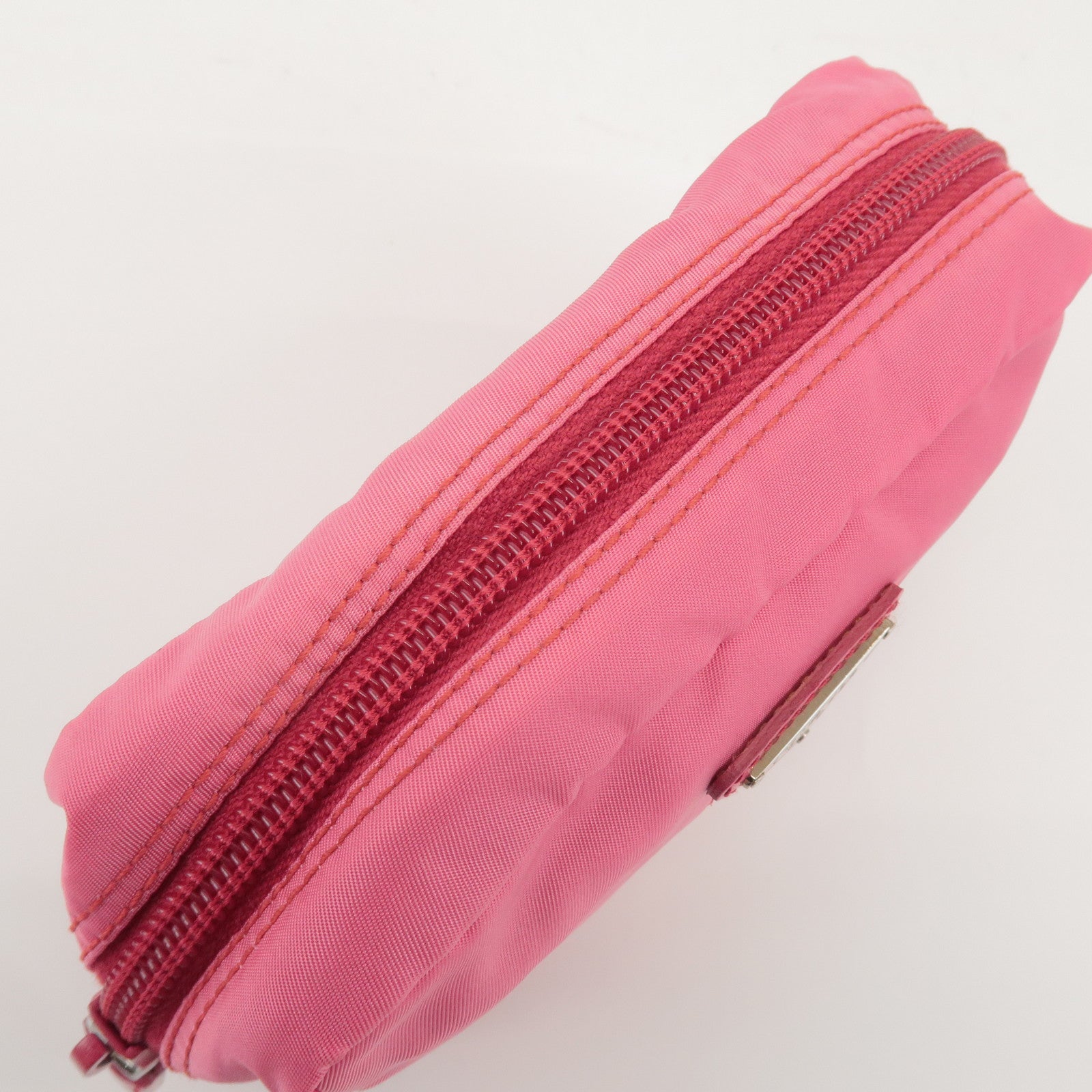 PRADA Set of 2 Nylon Pouch Cosmetic Bag Pink Red 1N0340/1N0339