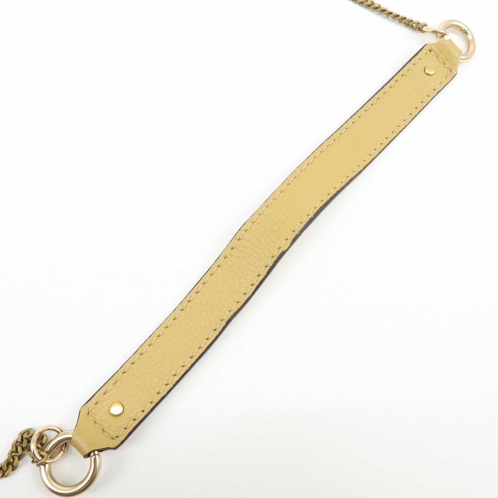 Chloe See by Chloe Leather Suede Chain Shoulder Bag Beige