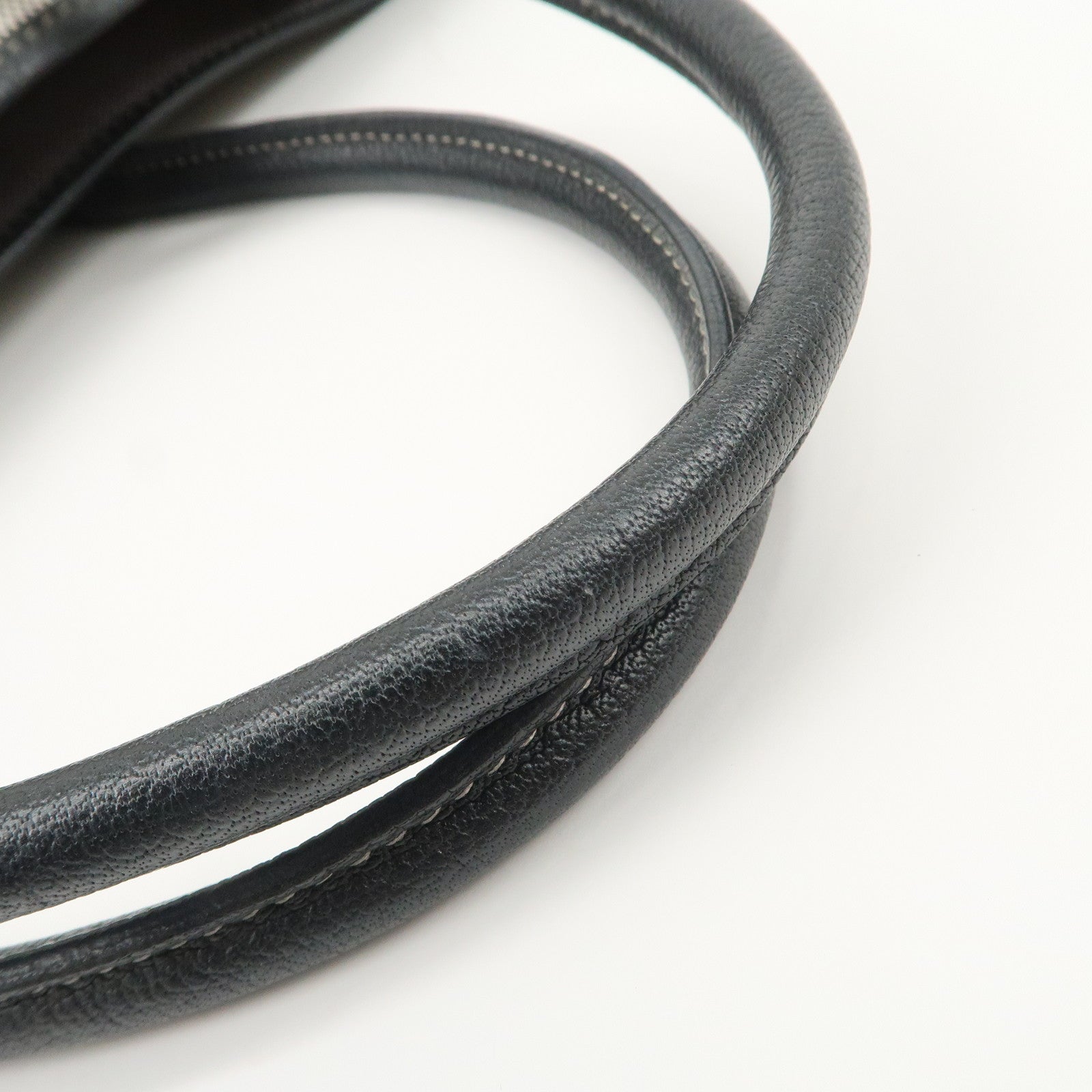 HERMES Leather Toile Garden Party PM P Stamped Tote Bag Natural