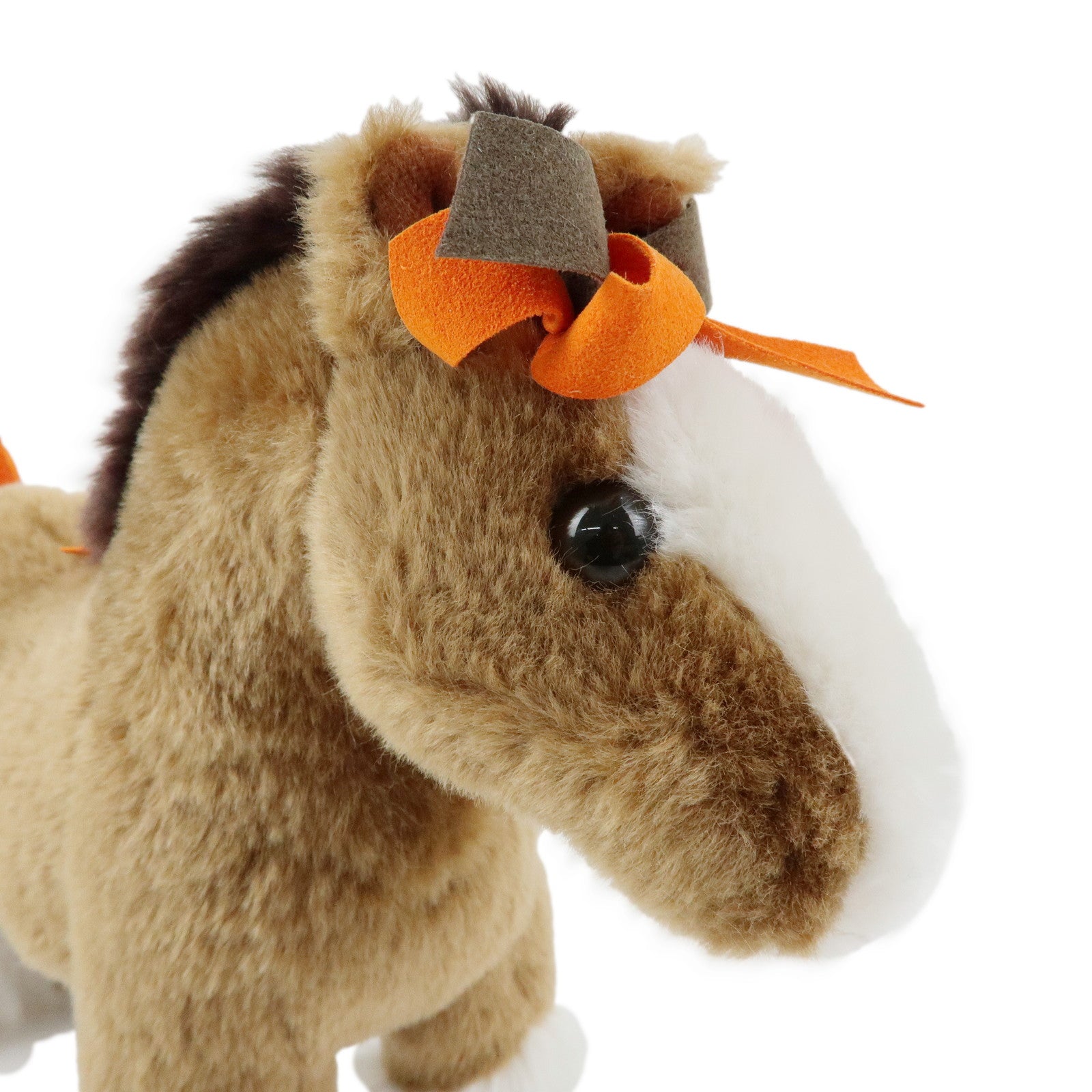 HERMES Hermy PPM Stuffed Animal Plush Toy Horse Small Brown Orange