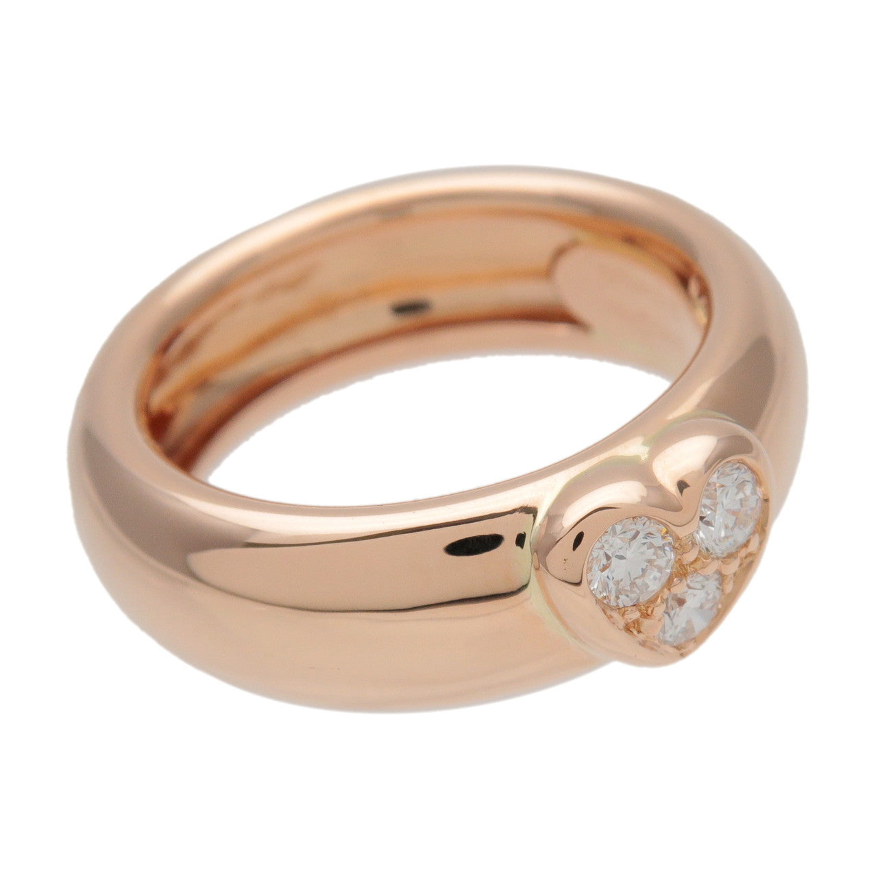 Tiffany & Co Friendship 3P Diamond Heart Ring K18 750YG US5.25