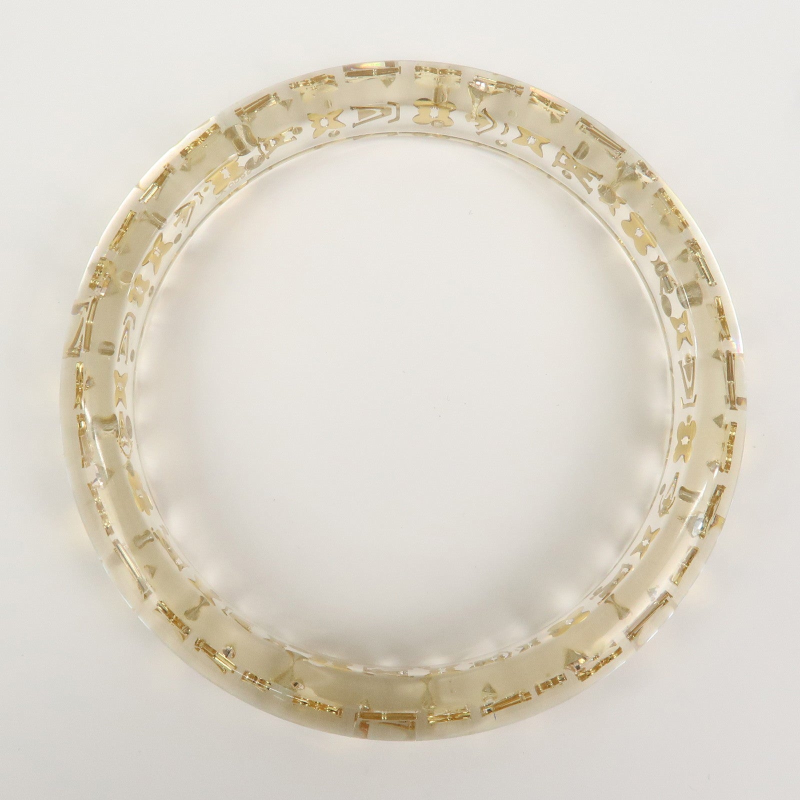 Louis Vuitton Bracelet Inclusion TPM Bangle Transparent Gold M65866