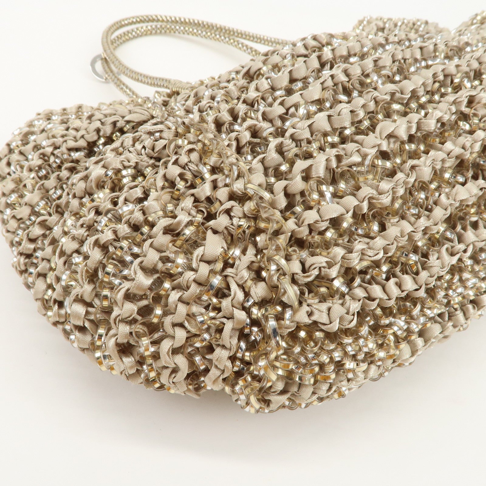 ANTEPRIMA Wire Bag PVC Satin Code Hand Bag Shoulder Bag Beige