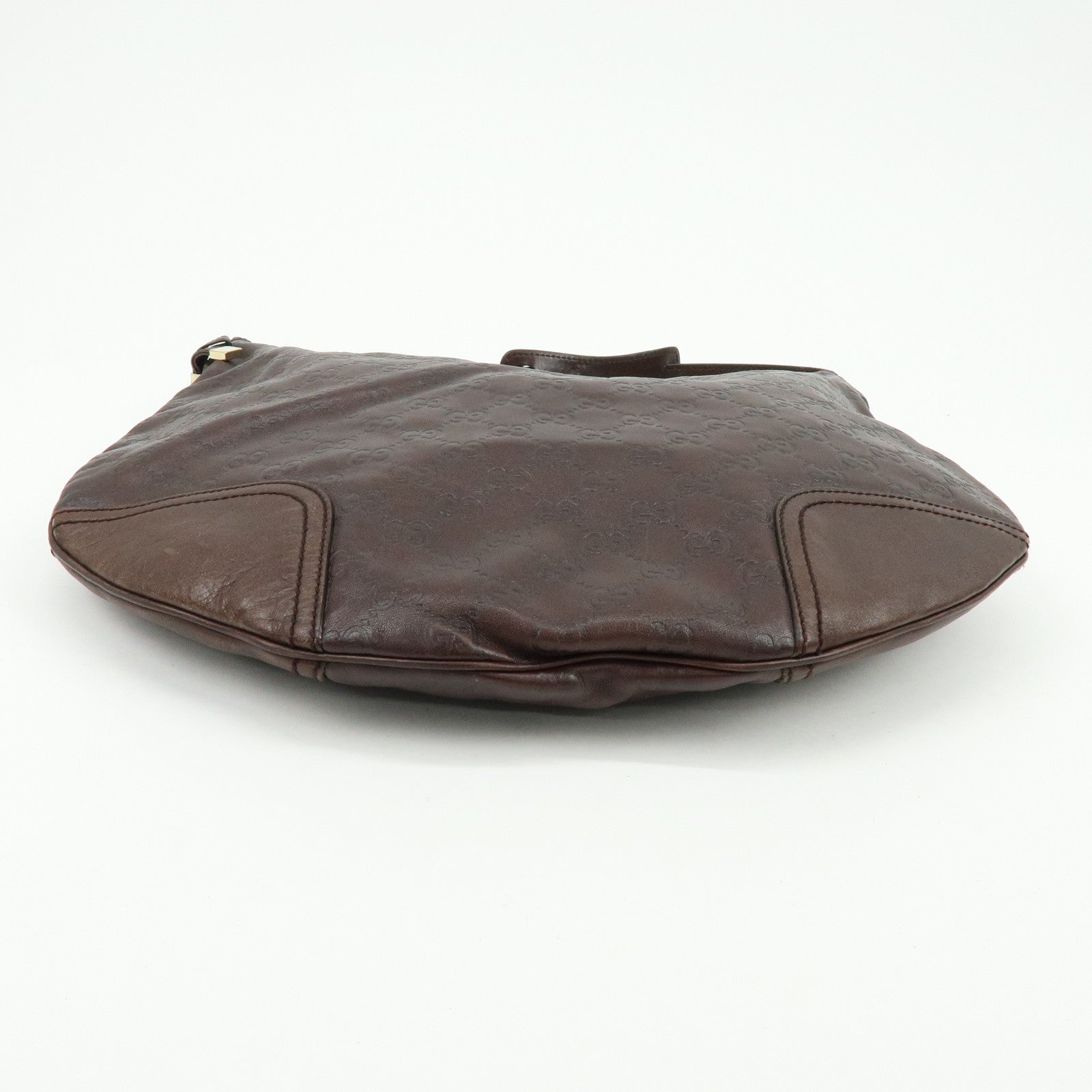 GUCCI Princy Guccissima Leather Shoulder Bag Dark Brown 162882