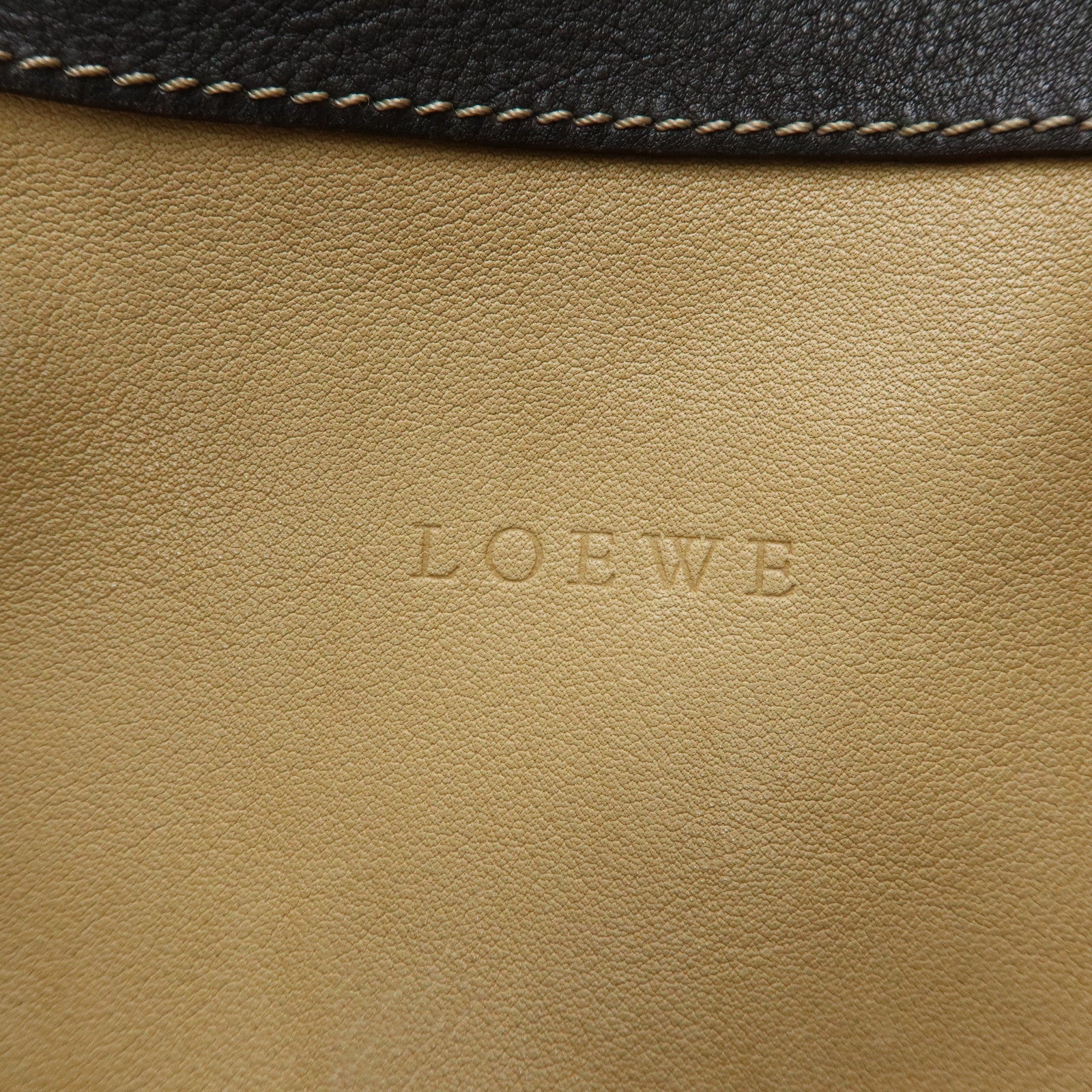LOEWE Anagram Suede Leather Tote Bag Hand Bag Brown Authentic Used F/S
