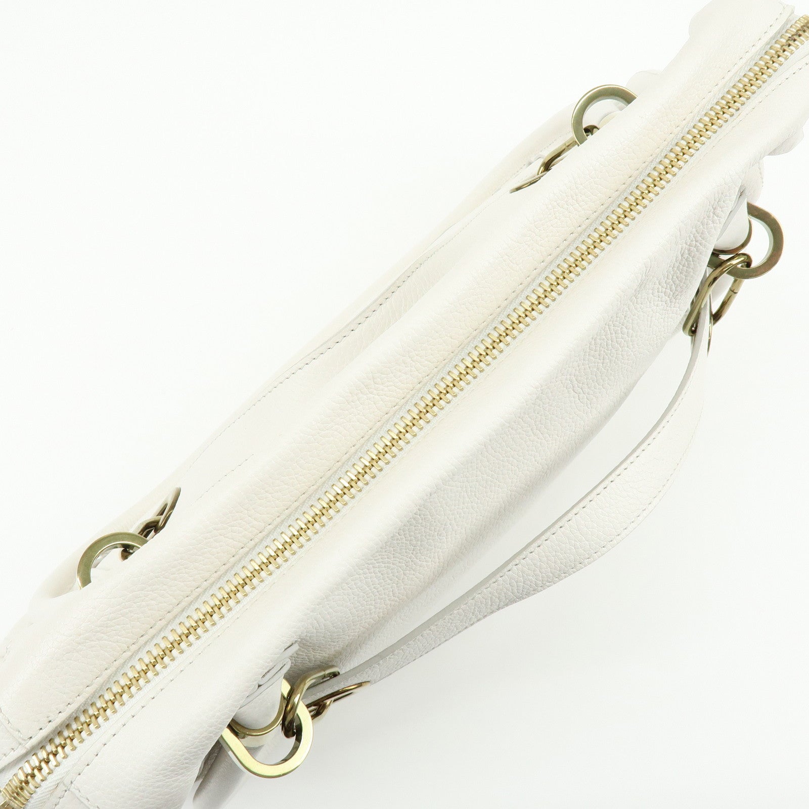 Chloe Paraty Leather 2Way Bag Hand Bag White