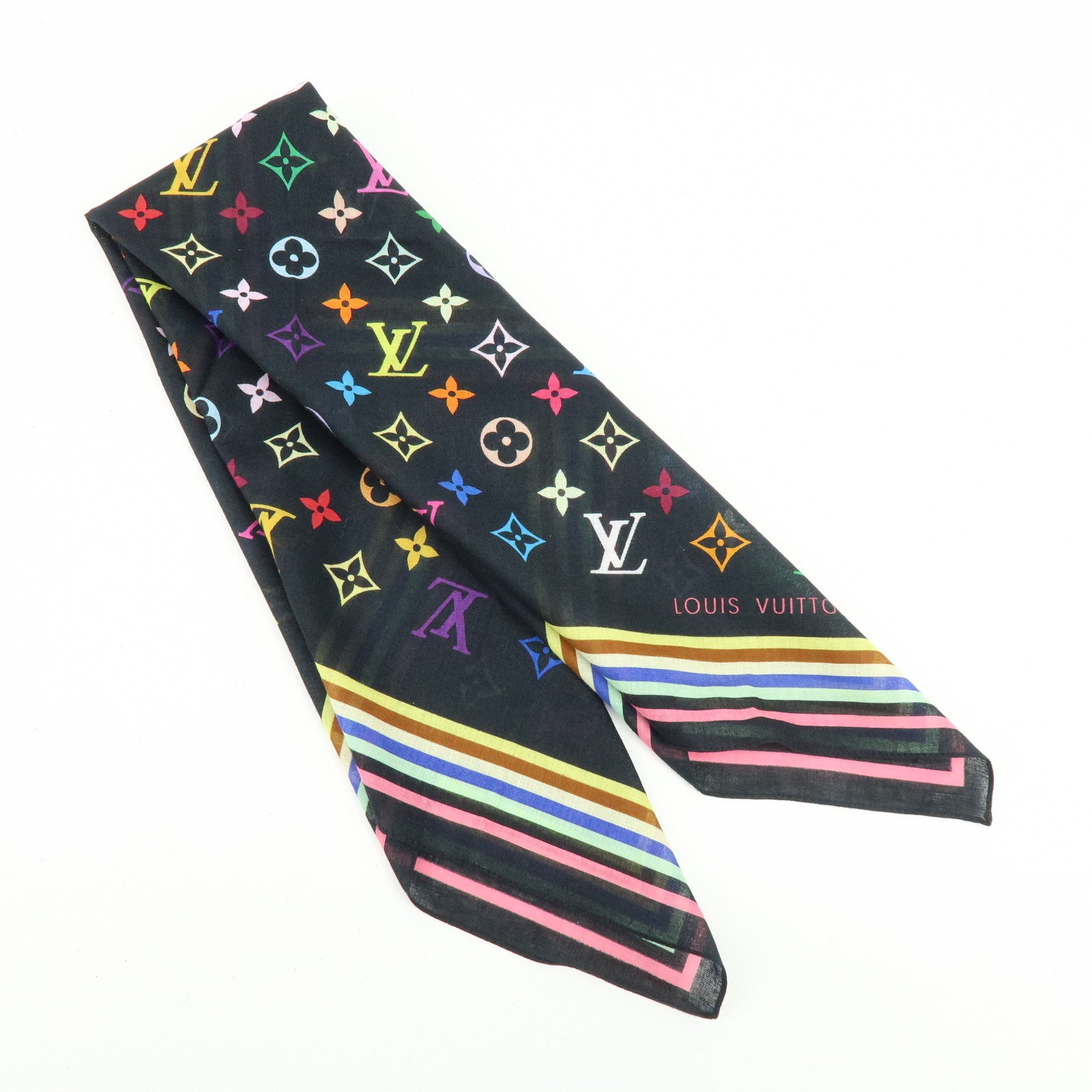 Louis Vuitton Monogram Multicolor Cotton 100・・Handkerchief M71912