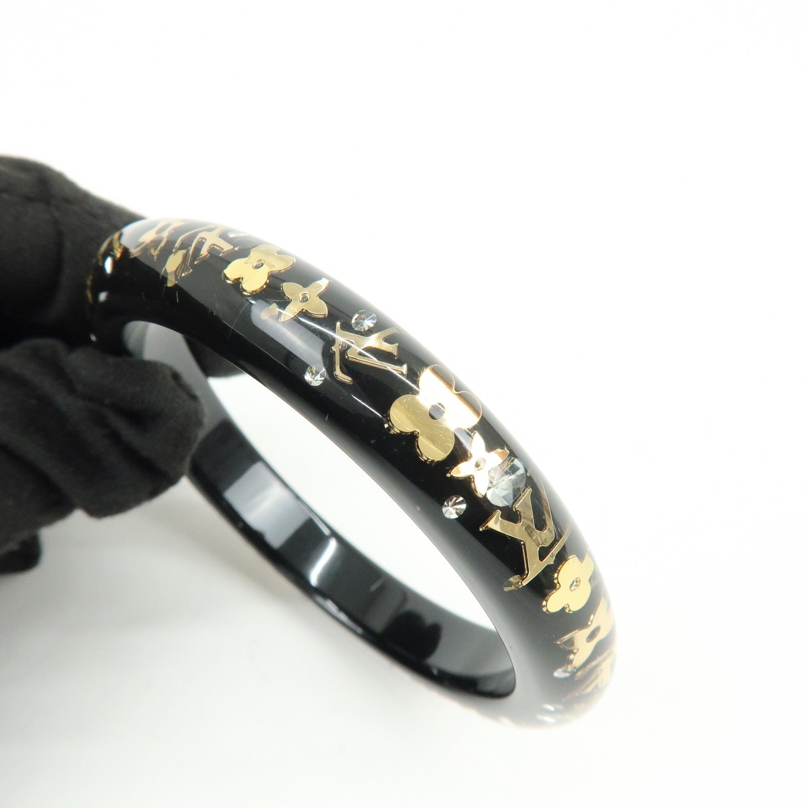 Louis Vuitton Bracelet Inclusion TPM Bangle Black Gold M65300
